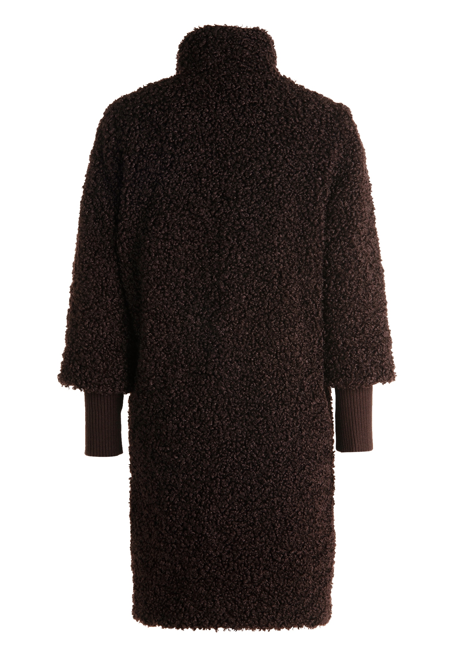 Zero Fellimitatmantel »zero Damen Teddymantel mit Stehkragen«