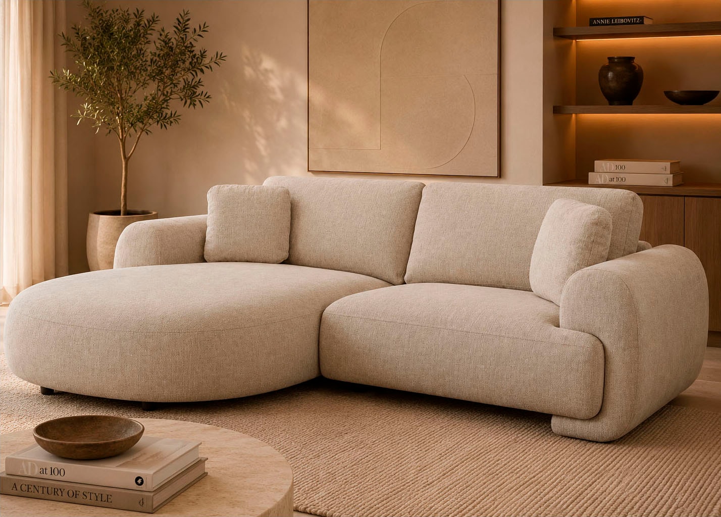 OTTO home Ecksofa "YllSY L-Form, 231cm - OTTO. Verlässliche Qualität." Struktur-Bezug, Tonnentaschen-Federkern