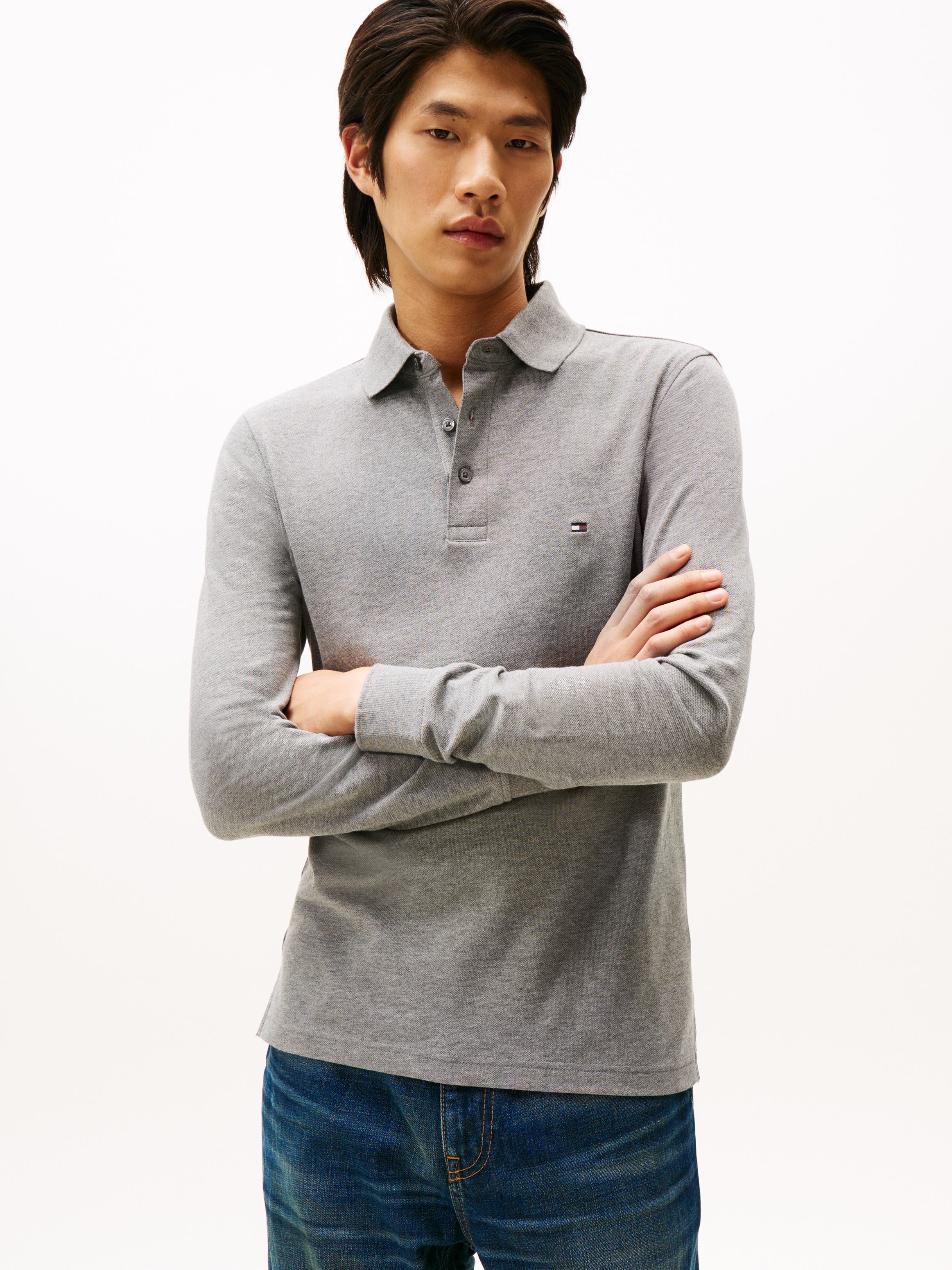 Tommy Hilfiger Langarm-Poloshirt "1985 SLIM LS POLO" günstig online kaufen