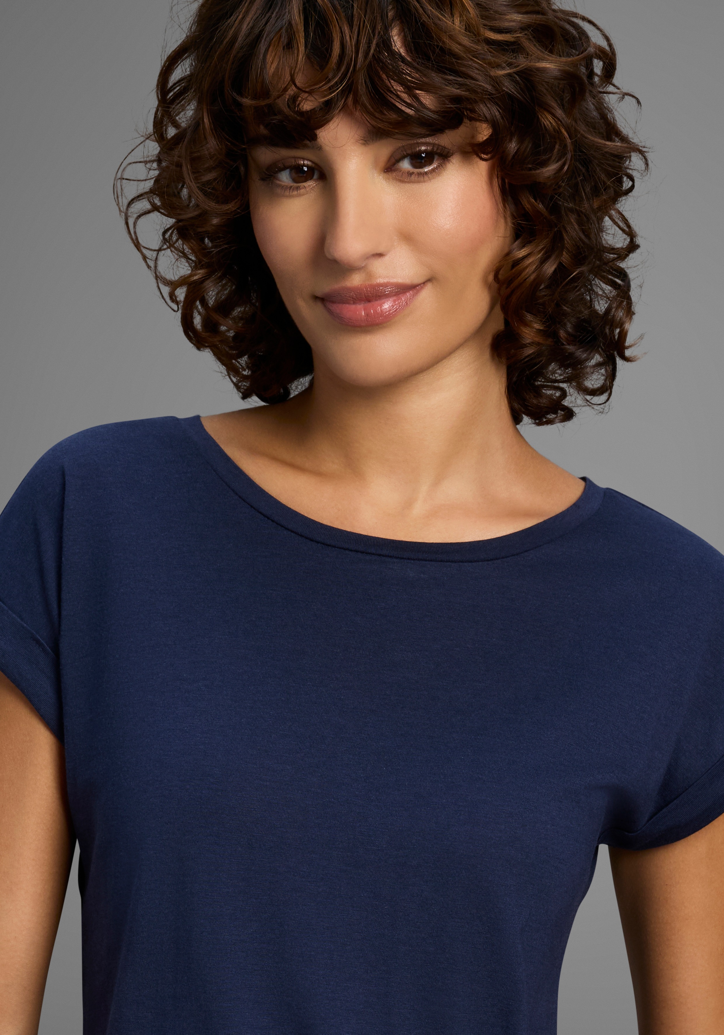 Thumbnail - Flashlights T-Shirt Kurzarm, Saum mit Gummibund, Rundhalsausschnitt