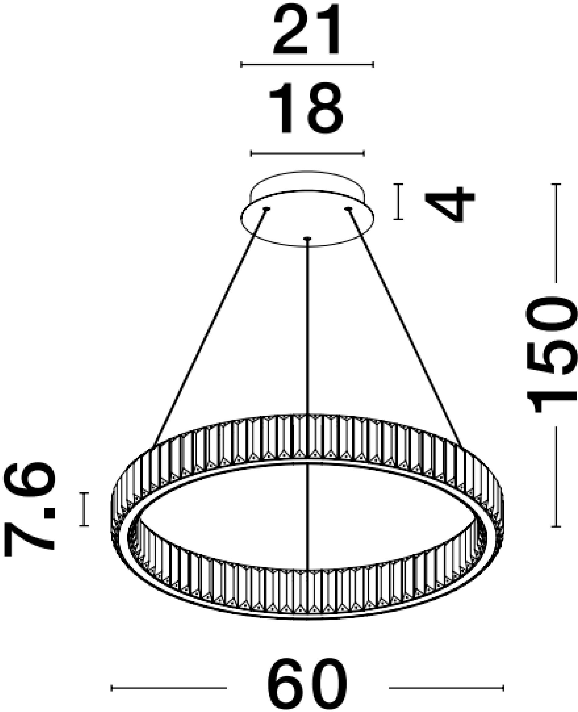 Nova Luce LED-Hängeleuchte »AURELIA« LED-Modul 1 Stk. Warmweiß