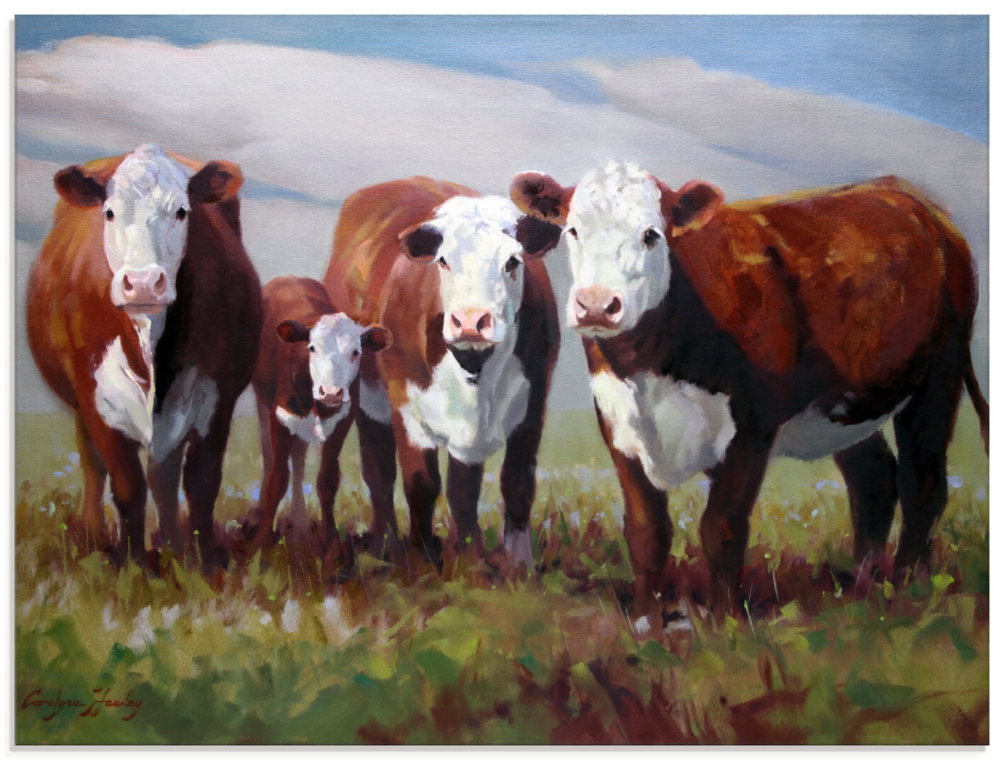 Artland Glasbild "Zuhause der Kühe", Haustiere, (1 St.), in verschiedenen Größen