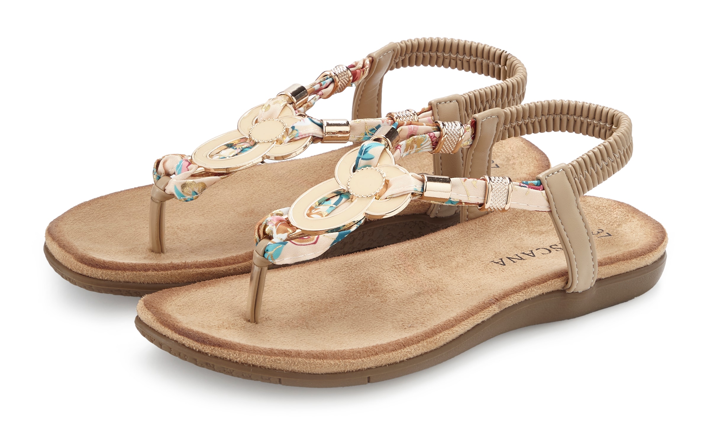 LASCANA Zehentrenner "Sommerschuh, offener Schuh, Sandalette," Sandale, Pantolette mit Stretcheinsatz