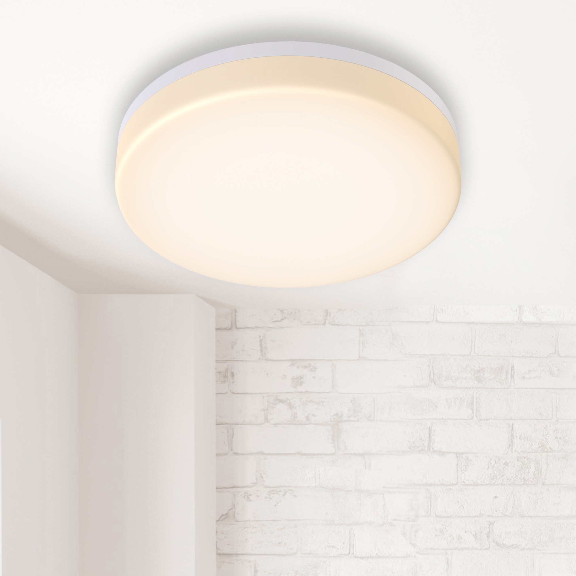 B.K.Licht LED Deckenleuchte, 1 flammig-flammig, Deckenlampe, 13W 1500lm, IP54, Badezimmer-Leuchte, Küche, Flur