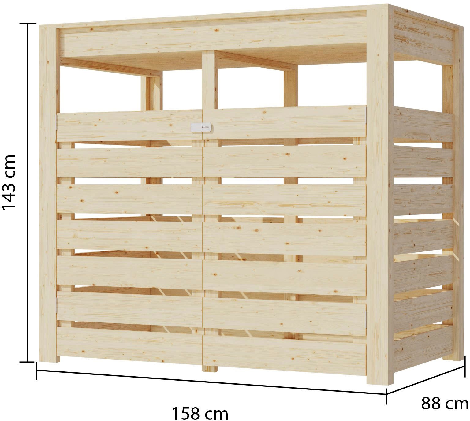 Karibu "Mülltonnenunterstand mit Hochbeet" naturbelassen oder anthrazit günstig online kaufen