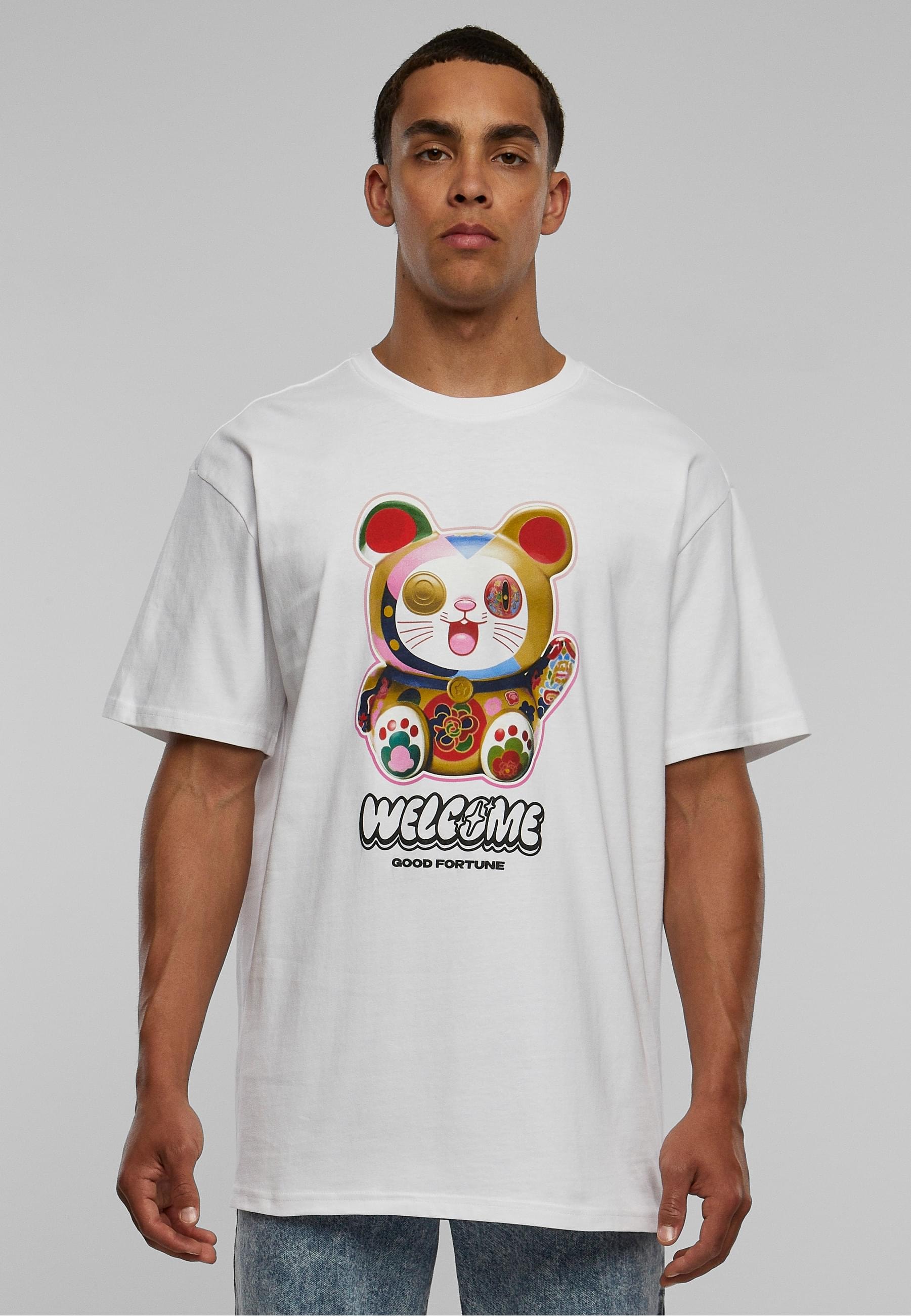 Upscale by Mister Tee T-Shirt »Upscale by Mister Tee Herren Welcome Cat Heavy Oversize Tee«, (1 tlg.)