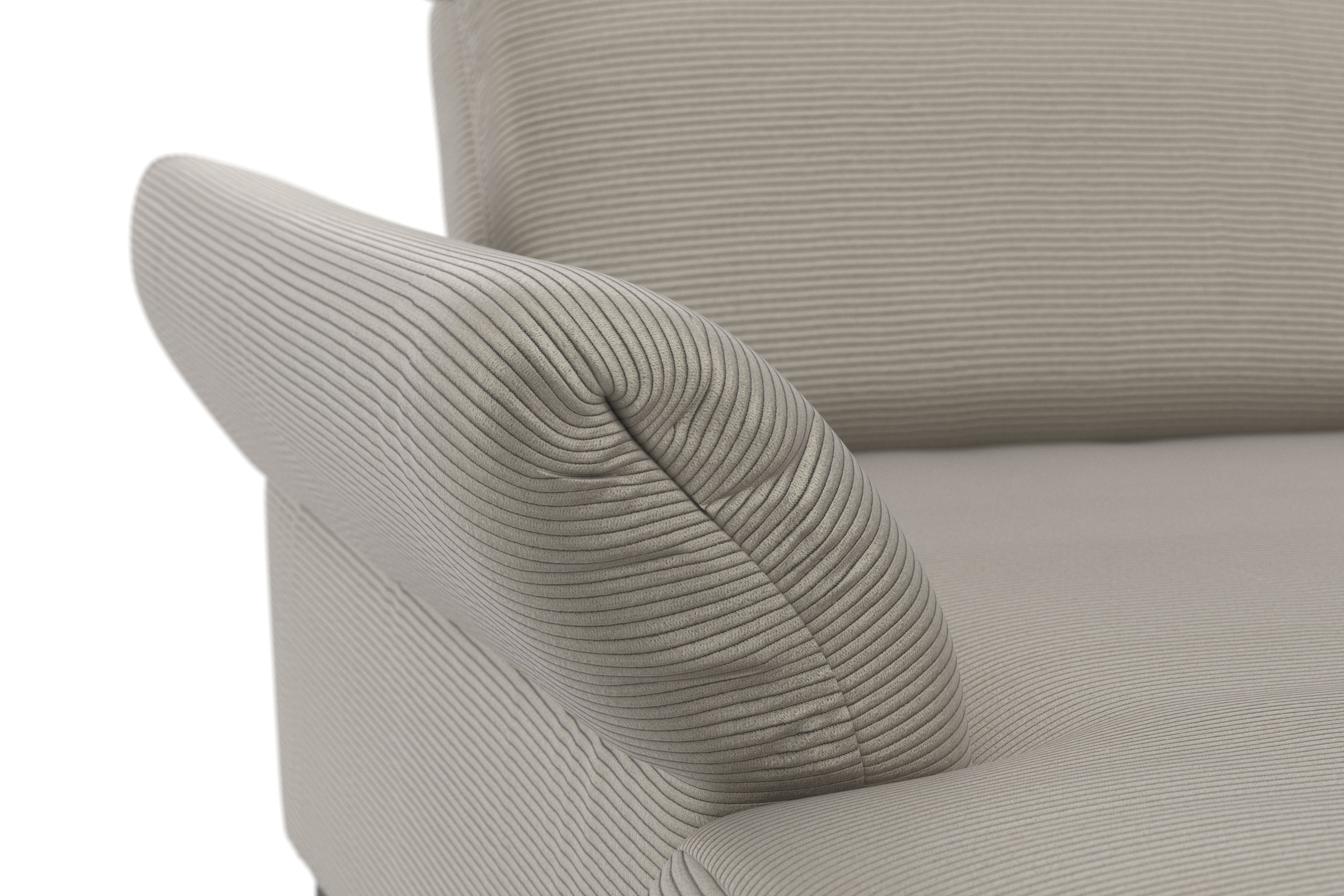 INOSIGN Wohnlandschaft »Coco U-Form«, Sitztiefen-, Arm- und Kopfteilverstellung, Cord-Bezug, Fußhöhe 15 cm