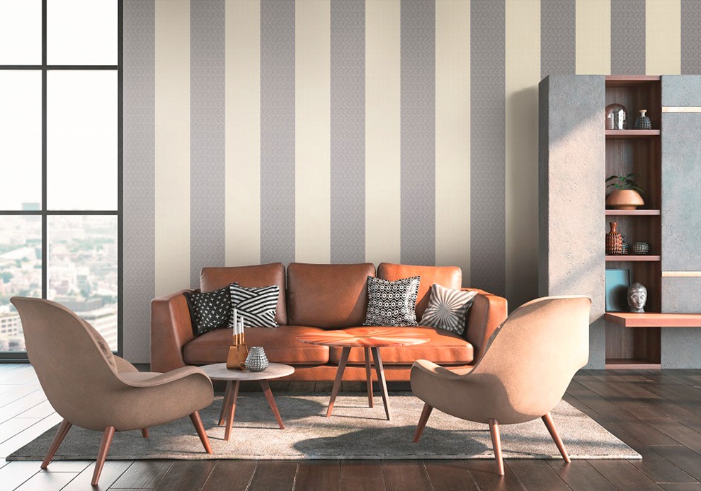 Architects Paper Vliestapete »Stripes« Streifen | gestreift | mehrfarbig glatt Streifentapete Tapete Designer Karl Lagerfeld Tapeten Wohnzimmer Flur