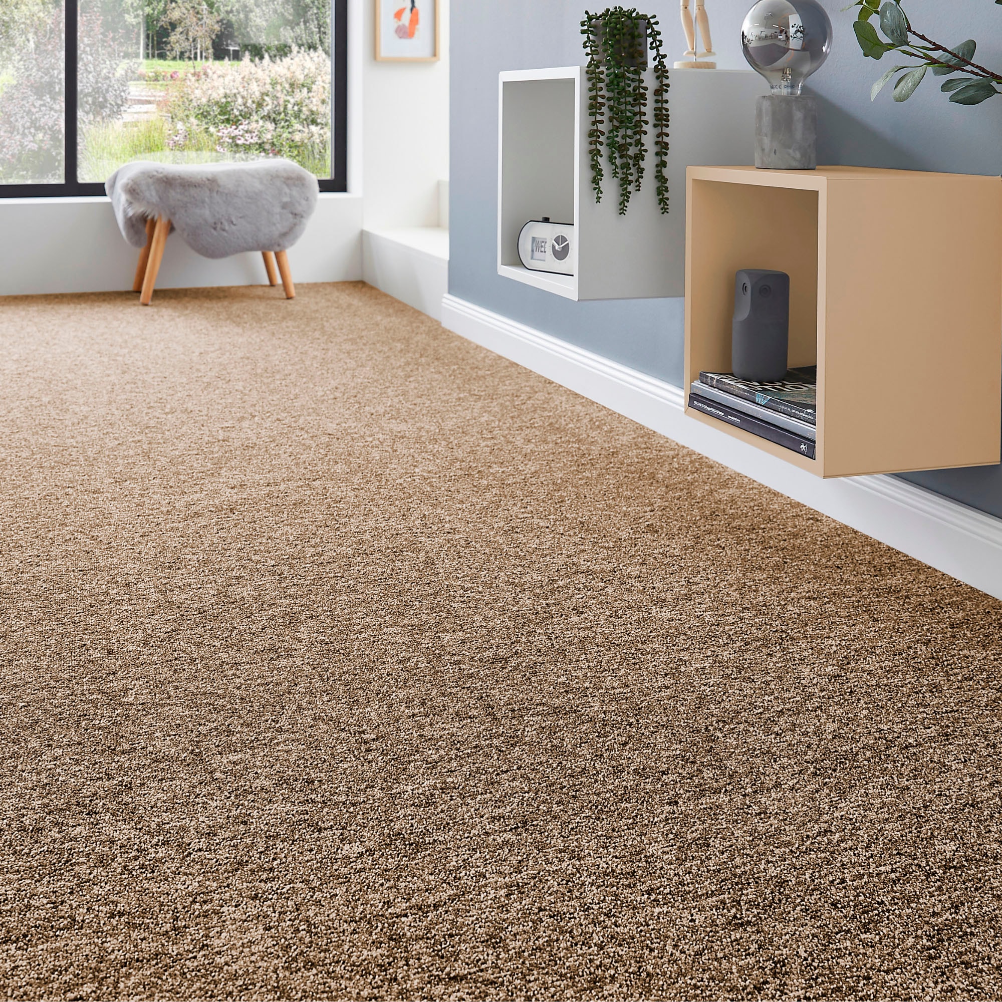 Andiamo Teppichboden "Matz, Schlinge, Gesamthöhe 6 mm, Luxusklasse LC1" rechteckig meliert, Breite 400 cm oder 500 cm, strapazierfähig & pflegeleicht