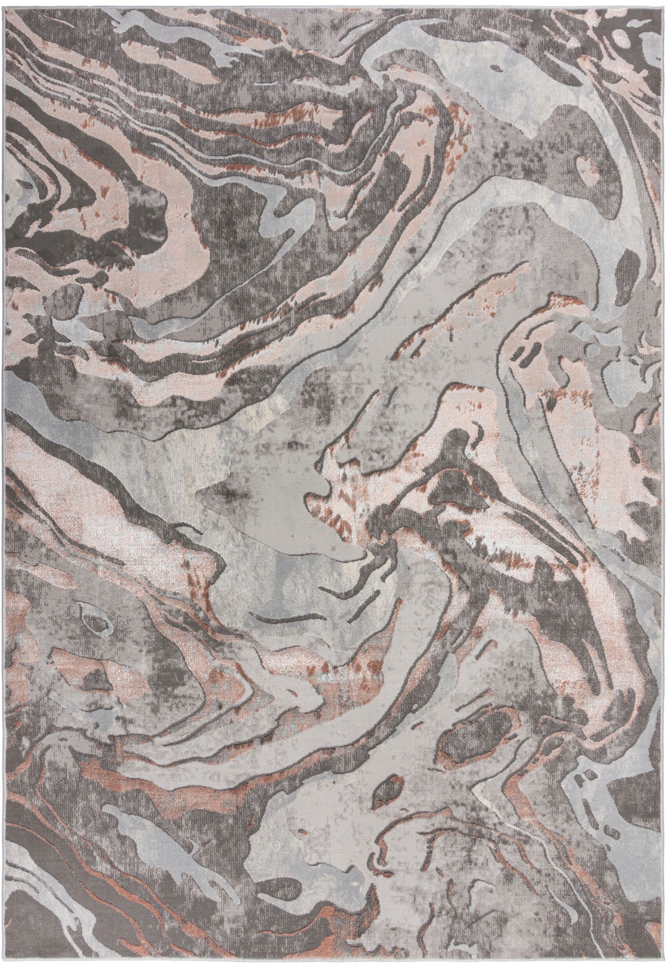 »Marbled«, rechteckig, | BAUR FLAIR modernes Glanz, Marmor-Design RUGS mehrfarbig, kaufen Teppich dezenter