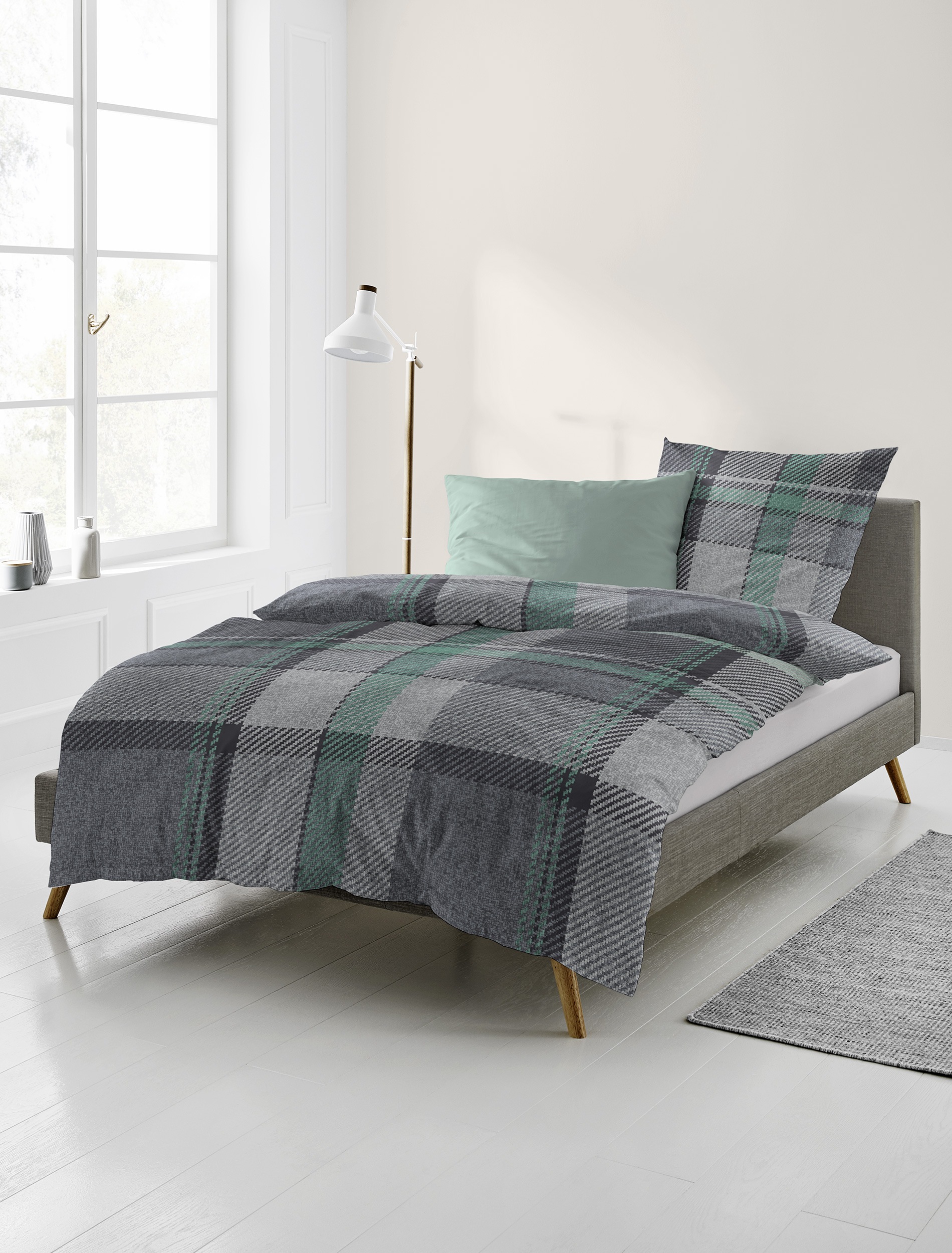 BIERBAUM Bettwäsche "4046" 2 Stk. in Renforcé und Biber aus 100% Baumwolle, günstig online kaufen