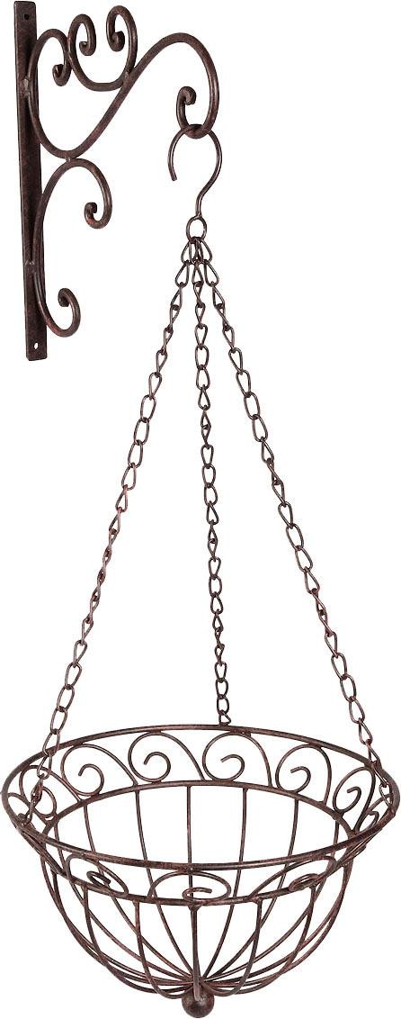 OTTO home Blumenampel "mit robustem Wandhalter" aus pulverbeschichtetem Metall für draußen geeignet