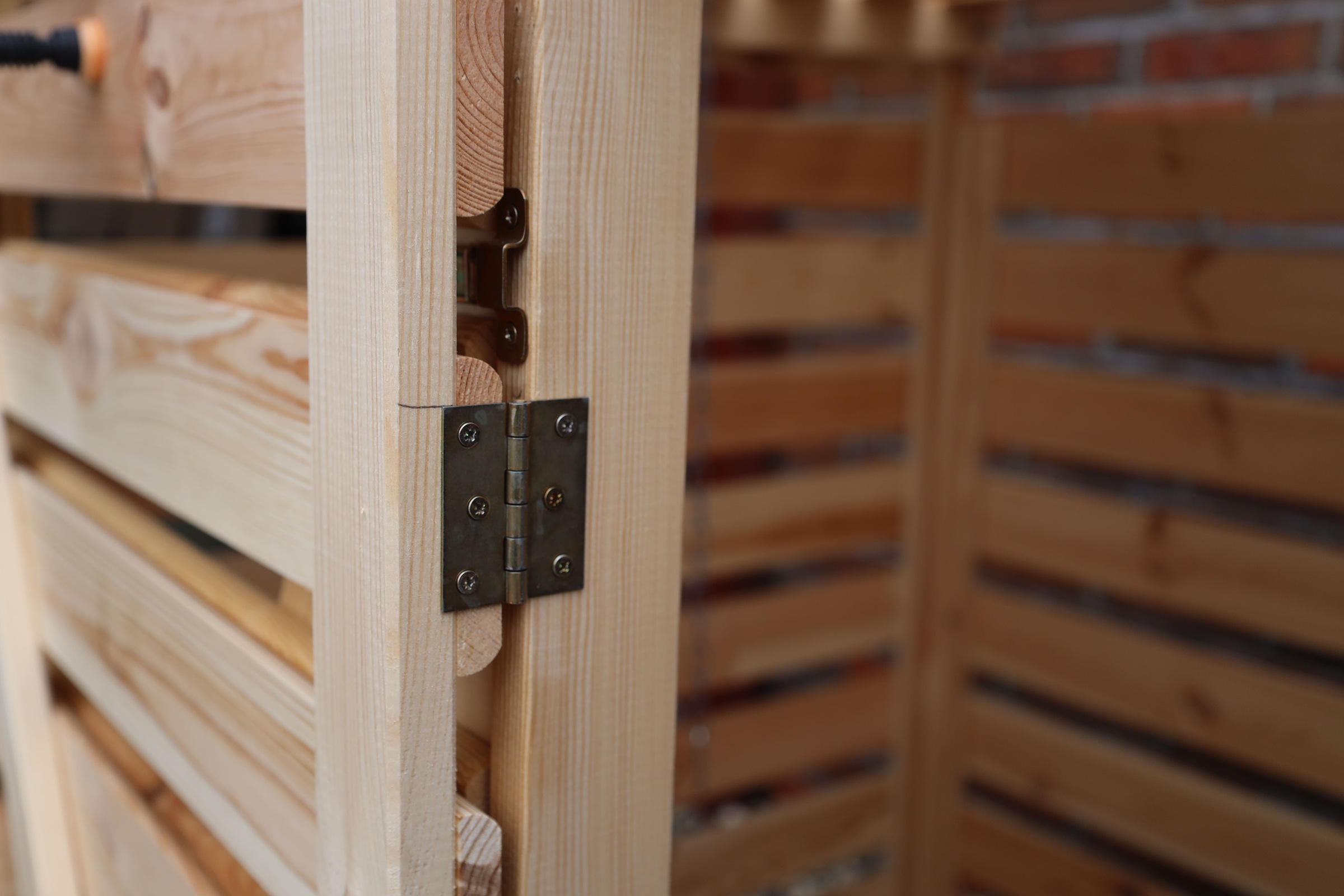 promadino Mülltonnenbox »Vario V«, für 2 x 240 l, holzfarben