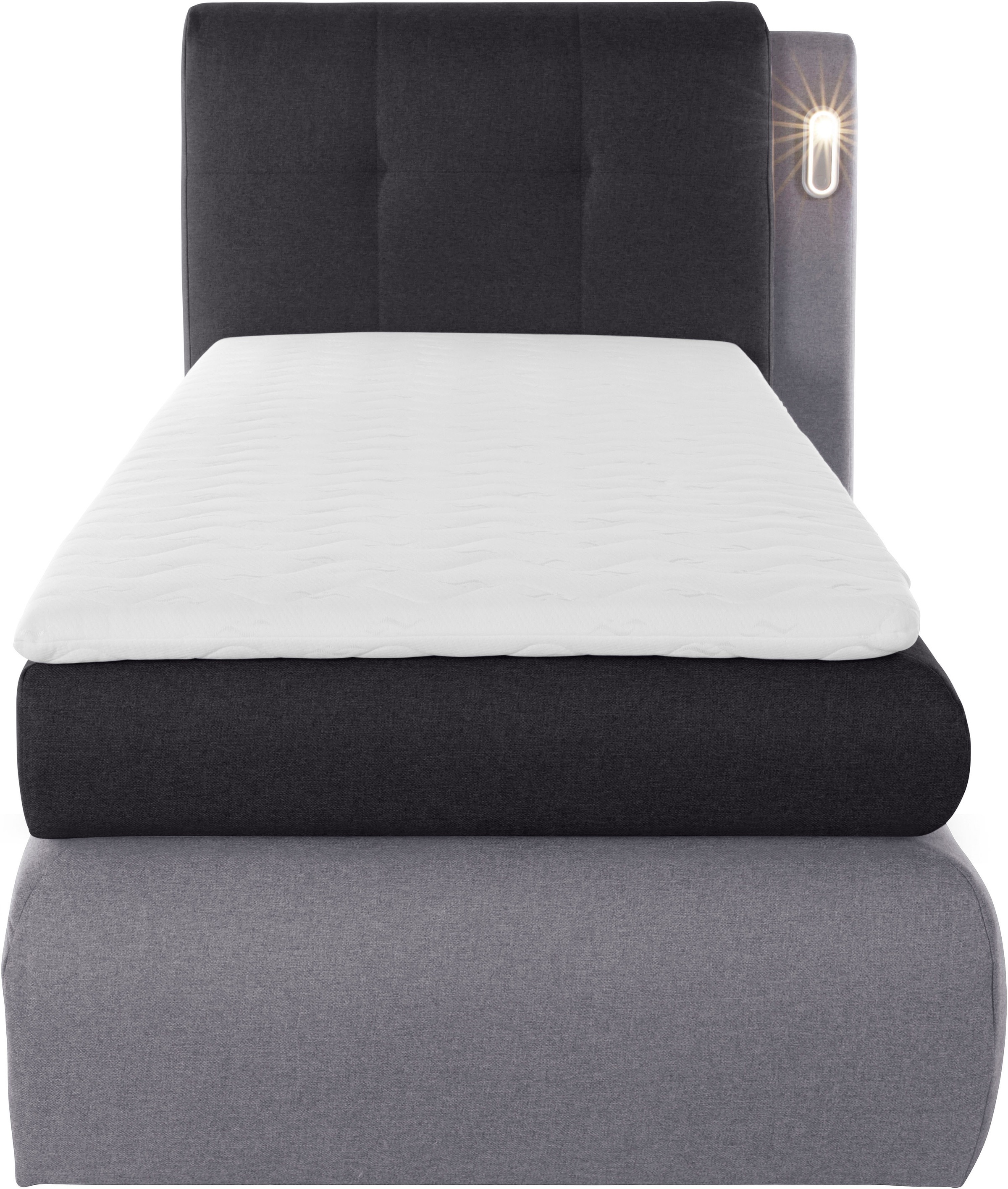 COLLECTION AB Boxspringbett »Borna«, inklusive Bettkasten, LED-Beleuchtung und Topper