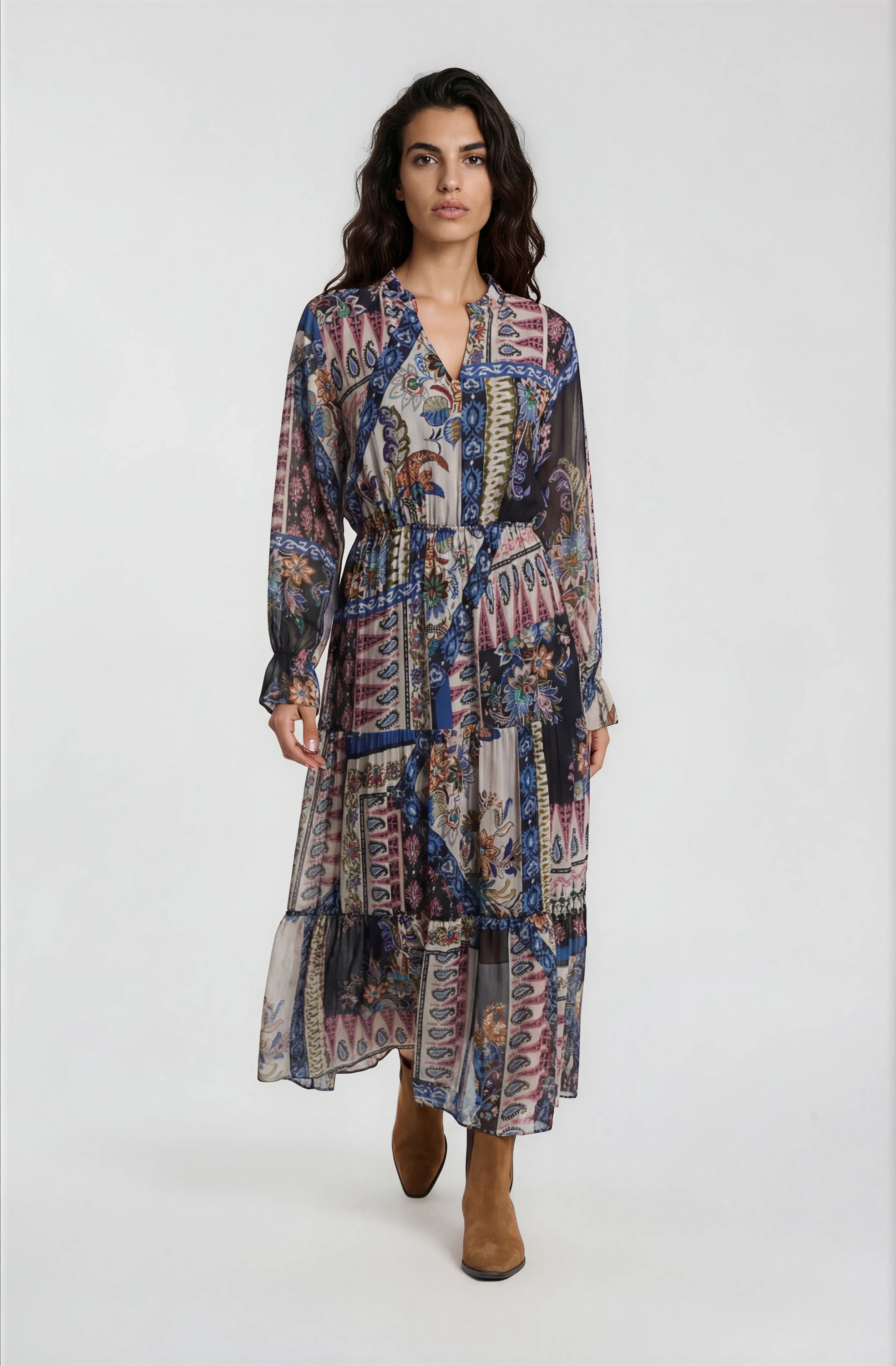 Milano Italy Sommerkleid Ohne Taschen mit Taillengummizug