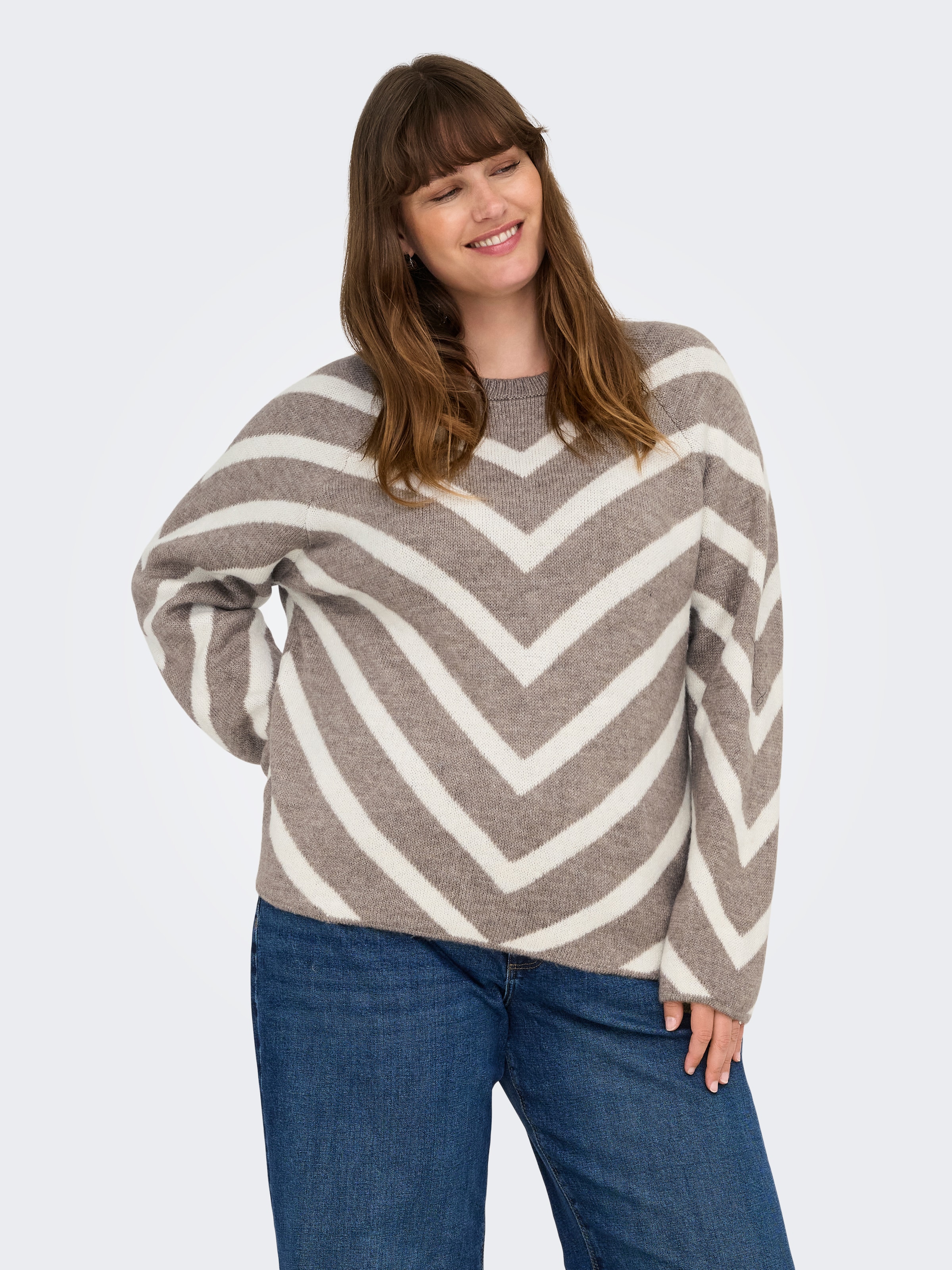 ONLY CARMAKOMA "CARELIZA L/S PULLOVER KNT NOOS" Kunstfaser