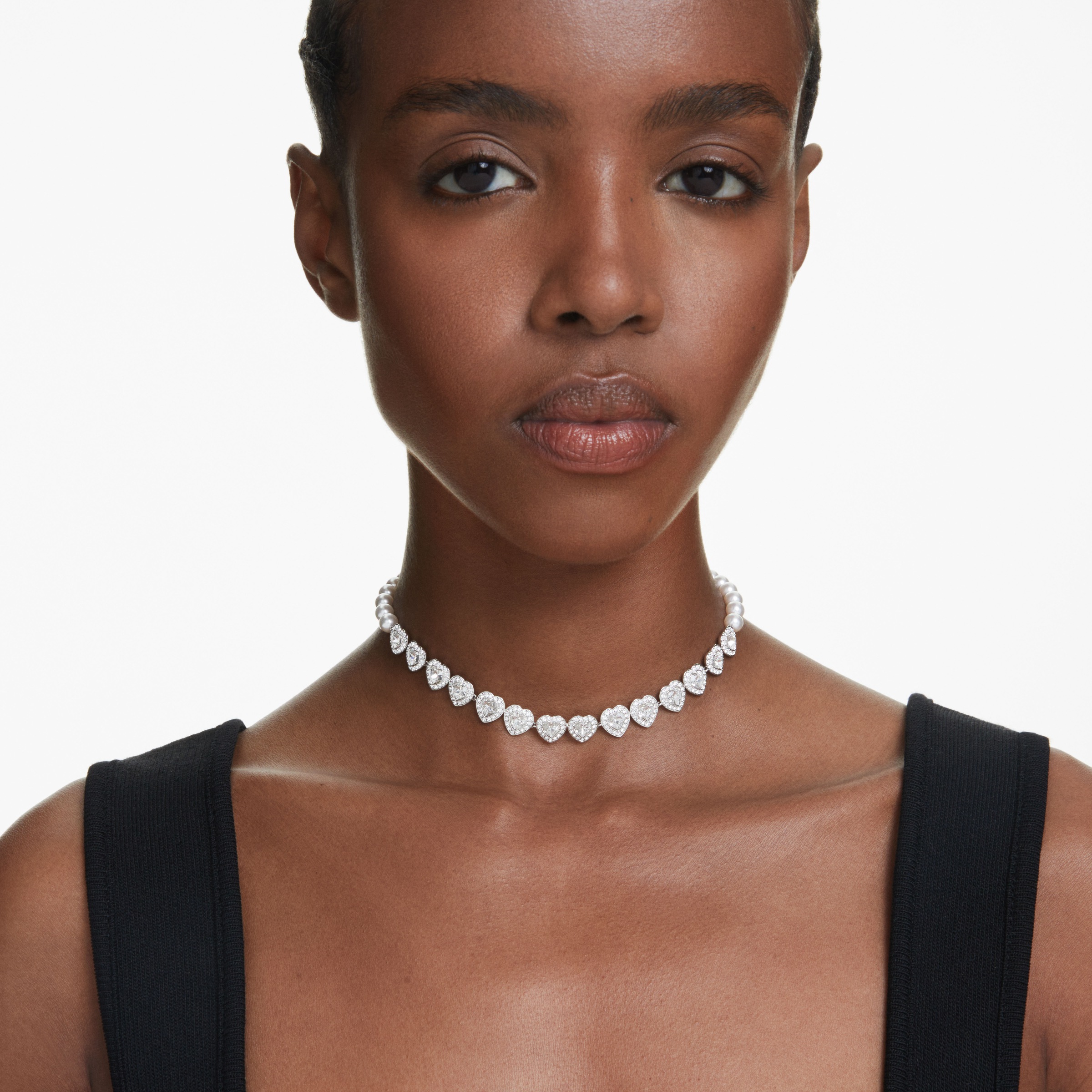 Swarovski Choker »Schmuck Geschenk Ariana Grande Tennis Halskette Herz, 5720861«, mit Swarovski® Kristall