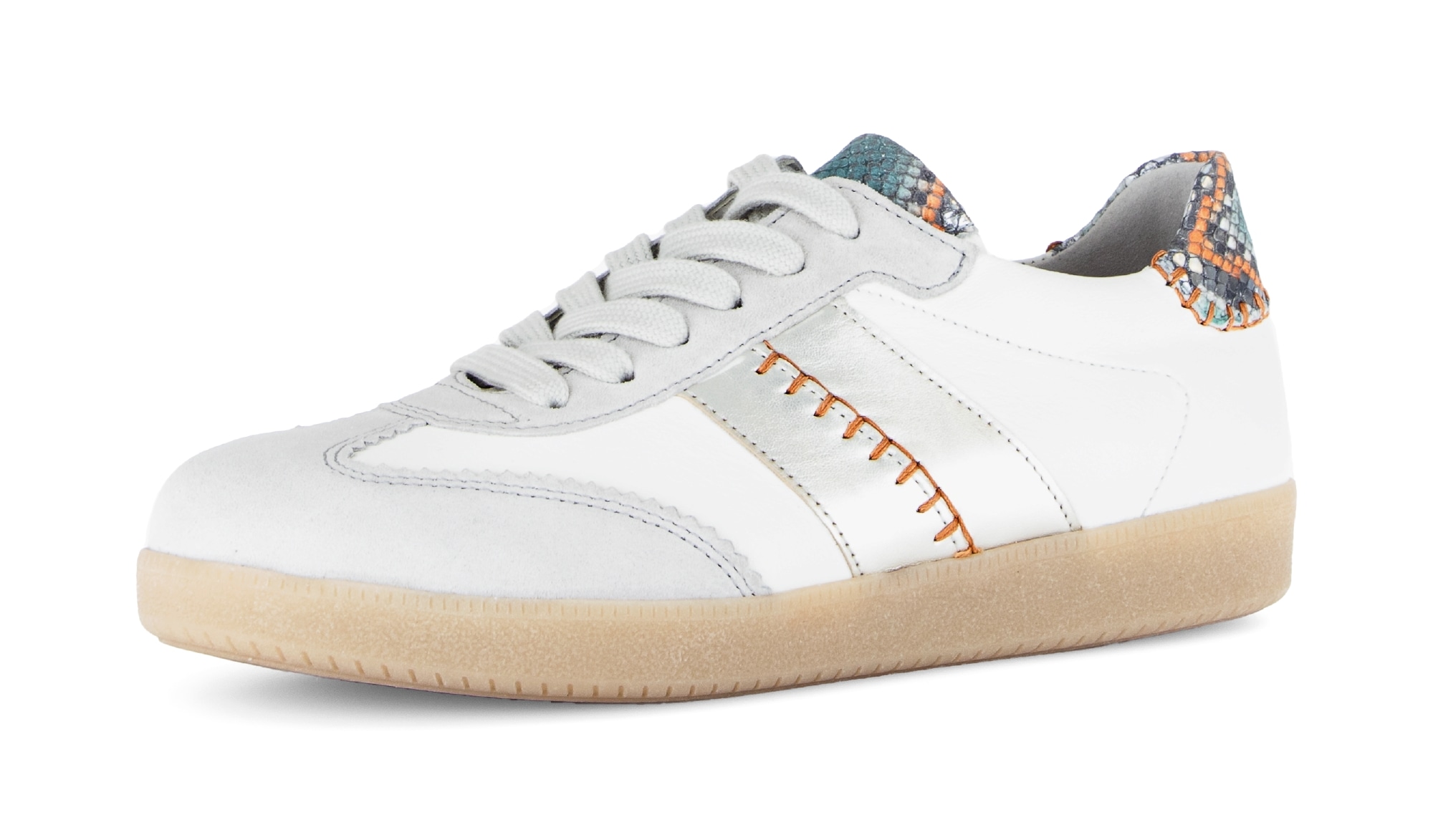 Gabor Sneaker, Freizeitschuh, Halbschuh, Schnürschuh mit bunten Kontrastbes günstig online kaufen