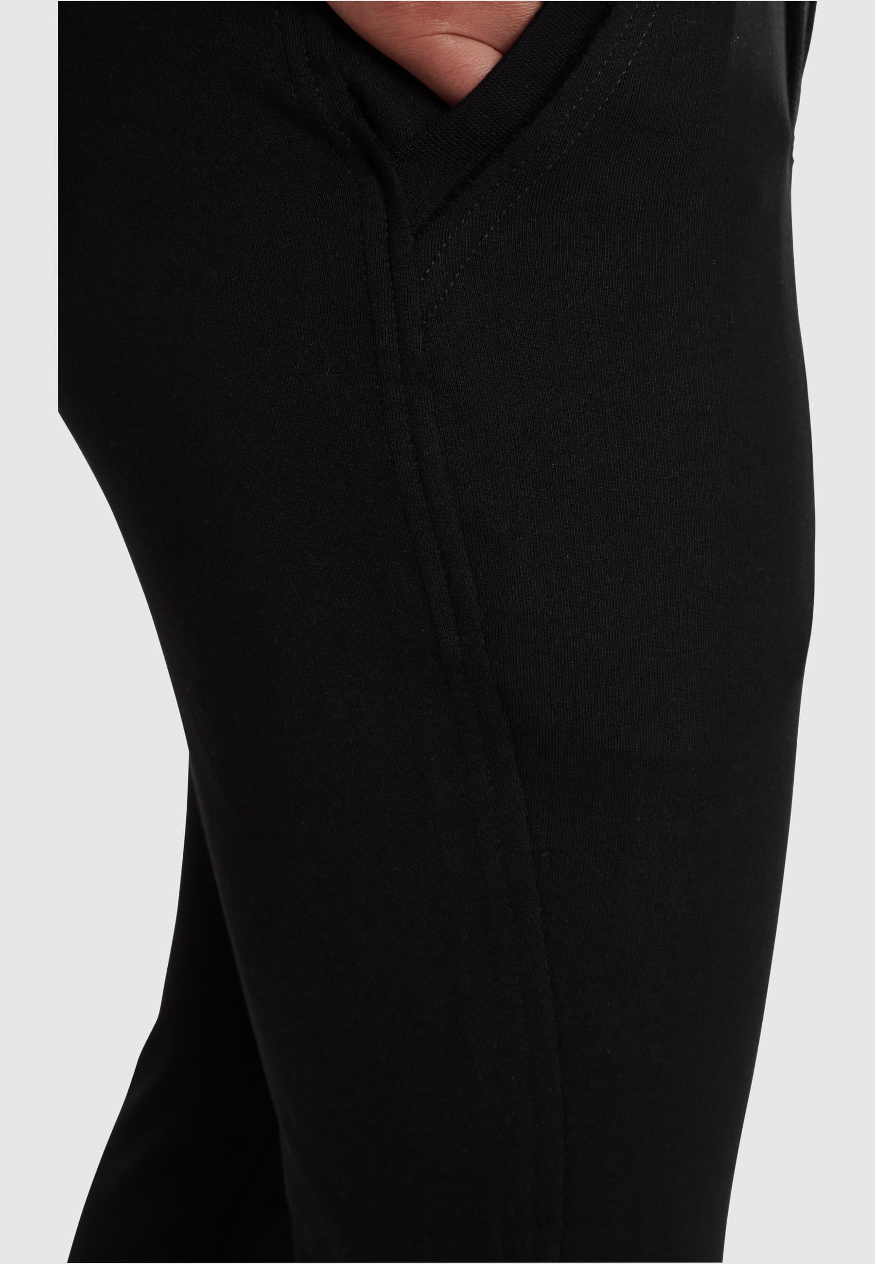 URBAN CLASSICS Stoffhose »Urban Classics Damen Ladies Open Edge Terry Turn Up Pants«, (1 tlg.)
