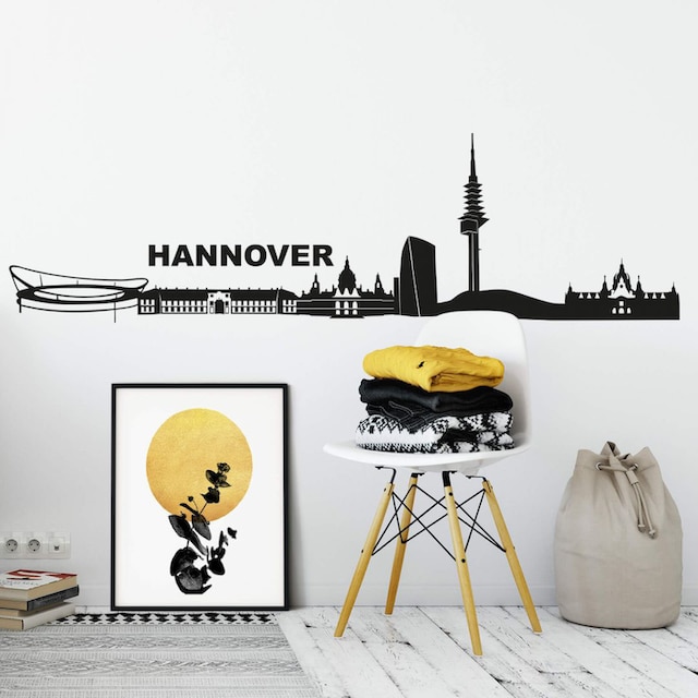 Wall-Art Wandtattoo »XXL Stadt Skyline Hannover 120cm«, (1 St.) bestellen |  BAUR