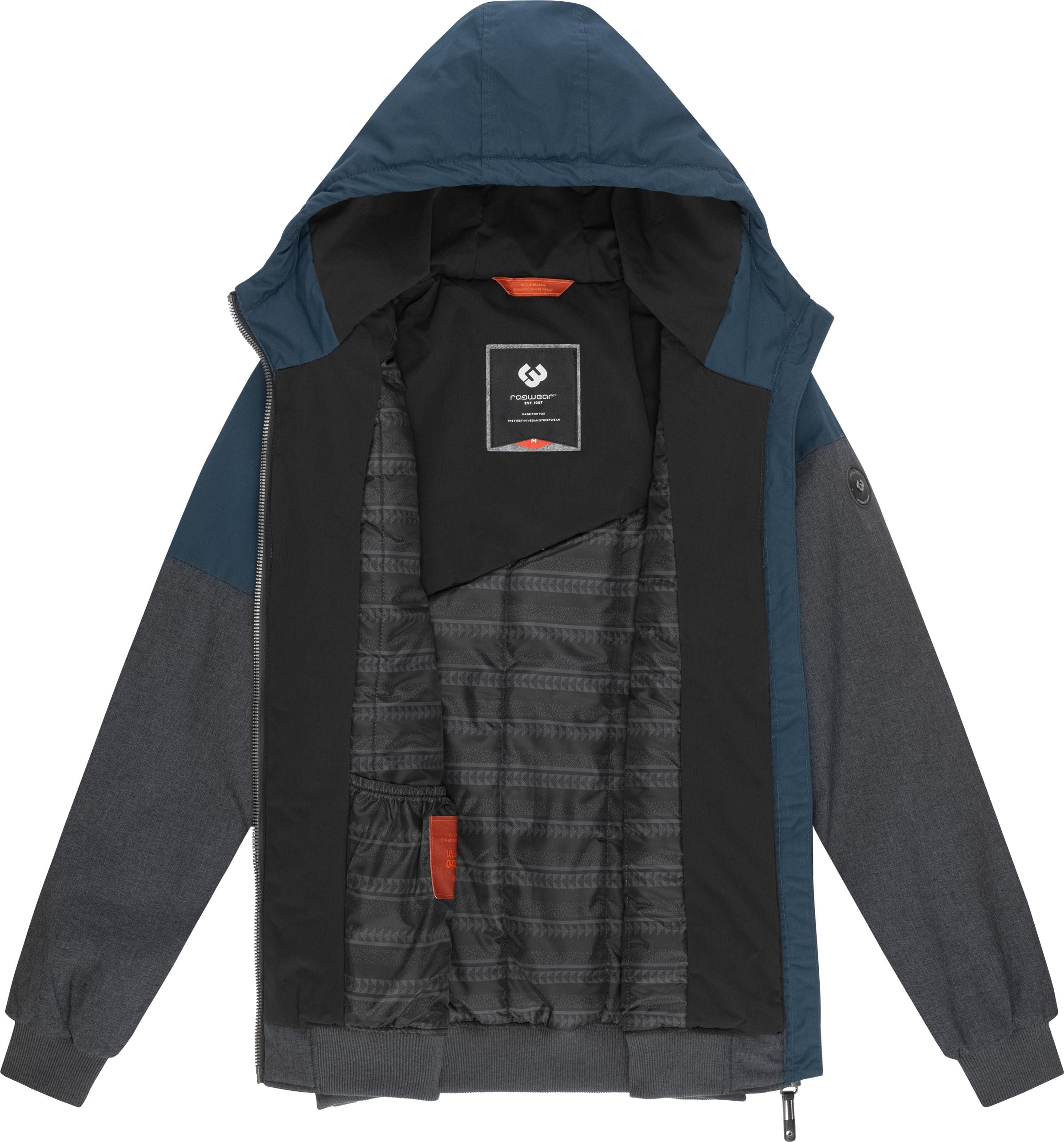 Ragwear Winterjacke »Wings«, mit Kapuze, stylische Herren Outdoorjacke mit großer Kapuze