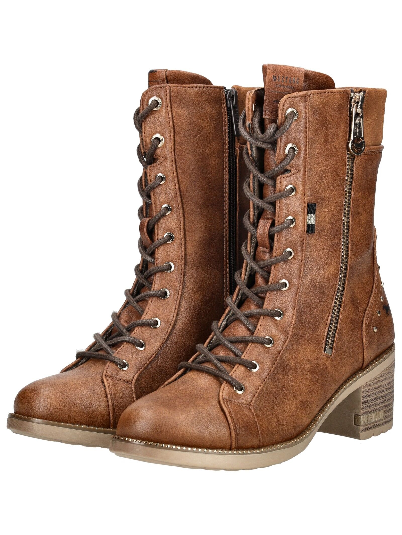 Mustang Shoes Schnürstiefelette »Mustang Shoes Stiefelette Lederimitat«