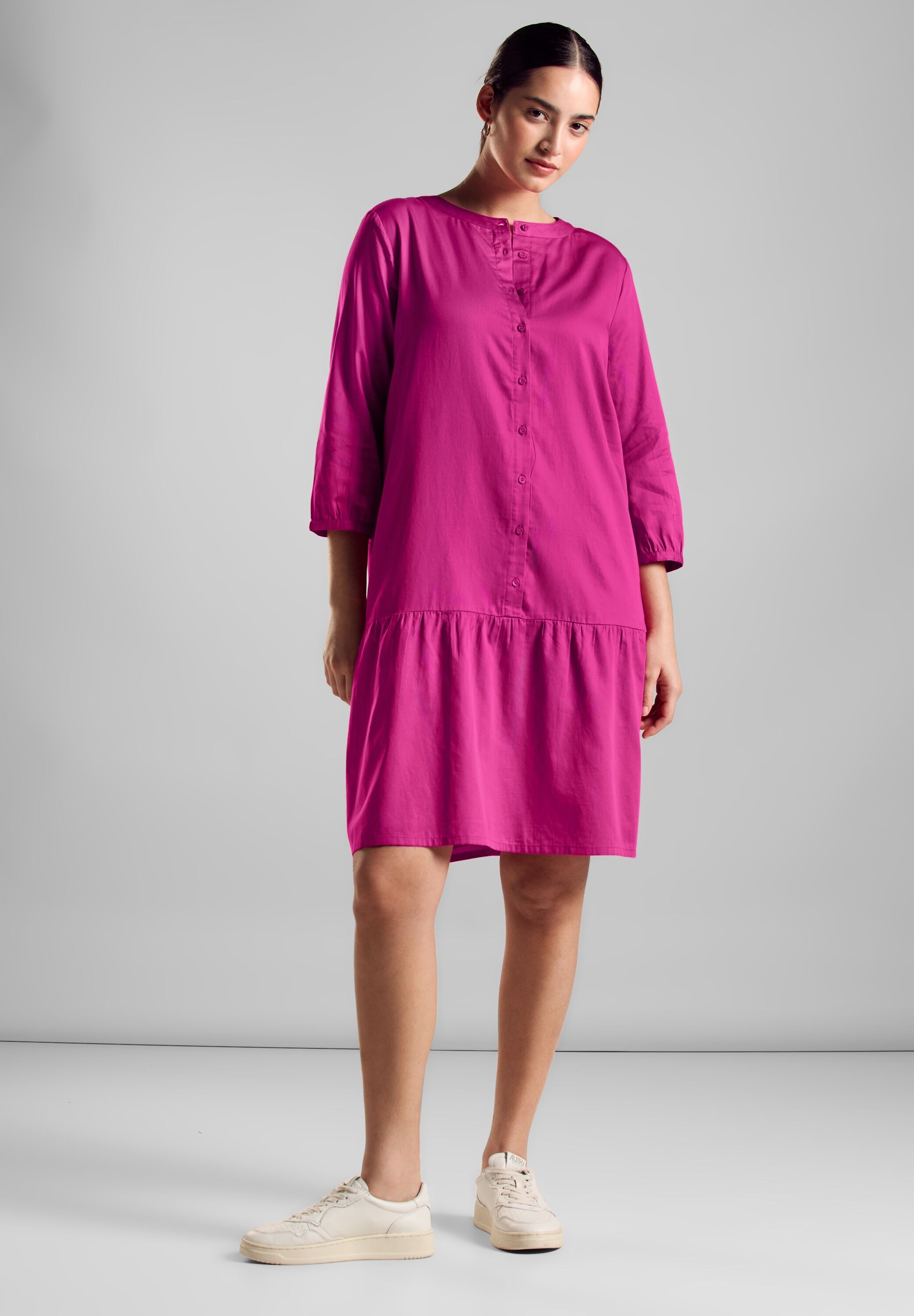 STREET ONE Sommerkleid Ohne Taschen mit Volant am Saum günstig online kaufen