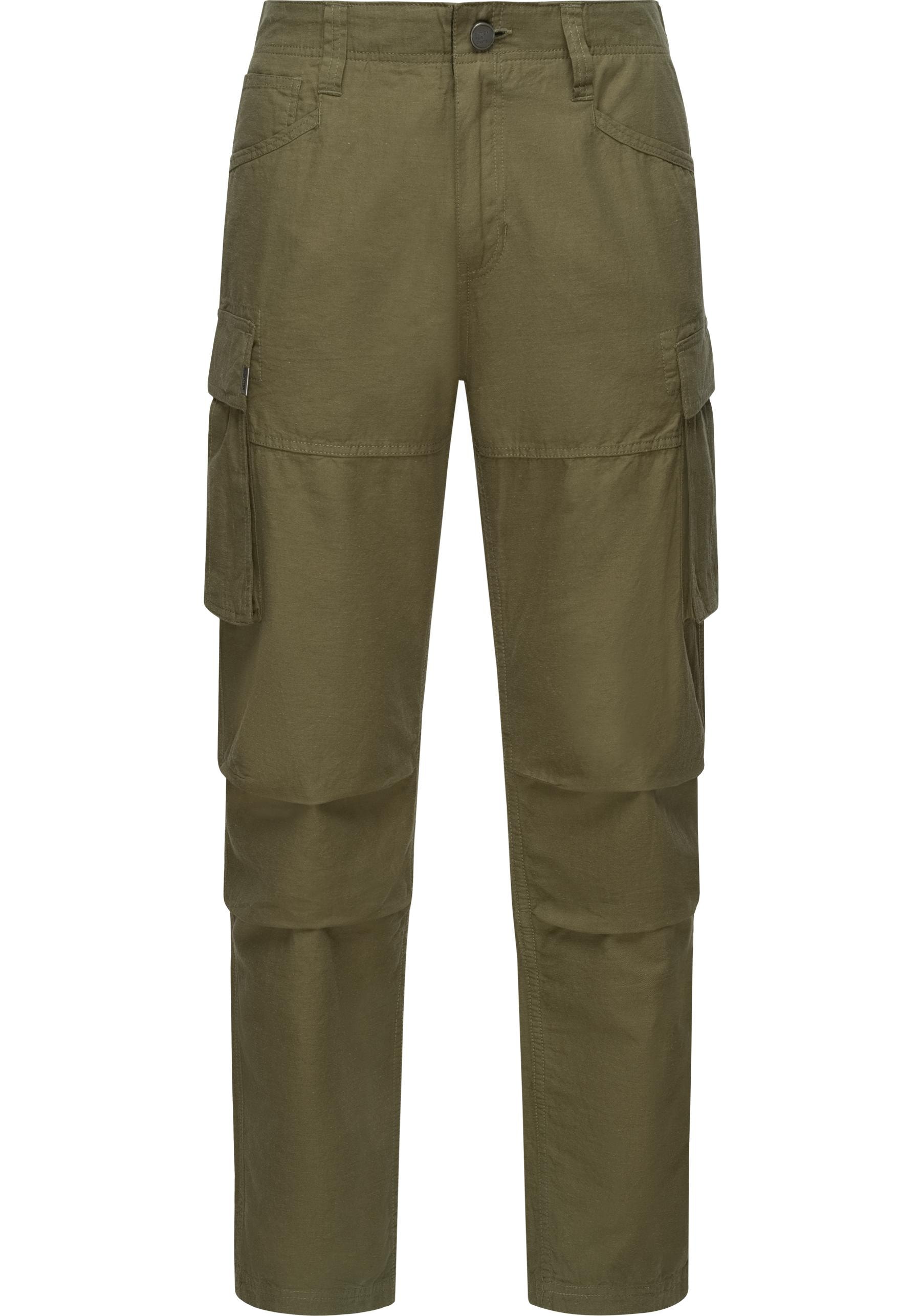 Ragwear Leinenhose »Merly Long Linen«, (1 tlg.), Modische lange Cargo-Hose