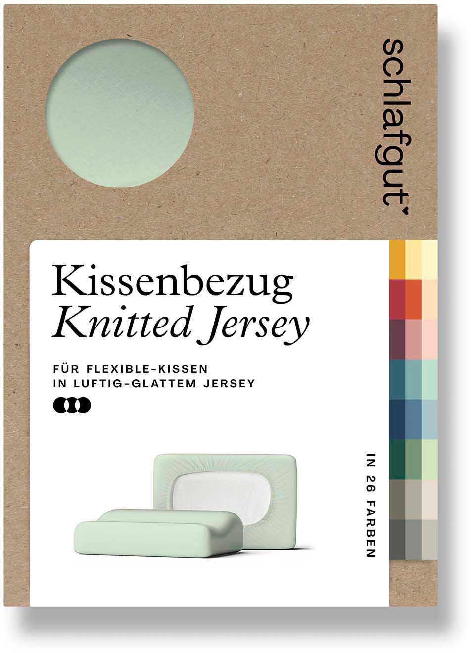 Schlafgut Kissenbezug "Pure flexibler Kissenbezug für Nackenstützkissen" Bio-Baumwolle mit Elasthan, mit Gummizug, bügelfrei