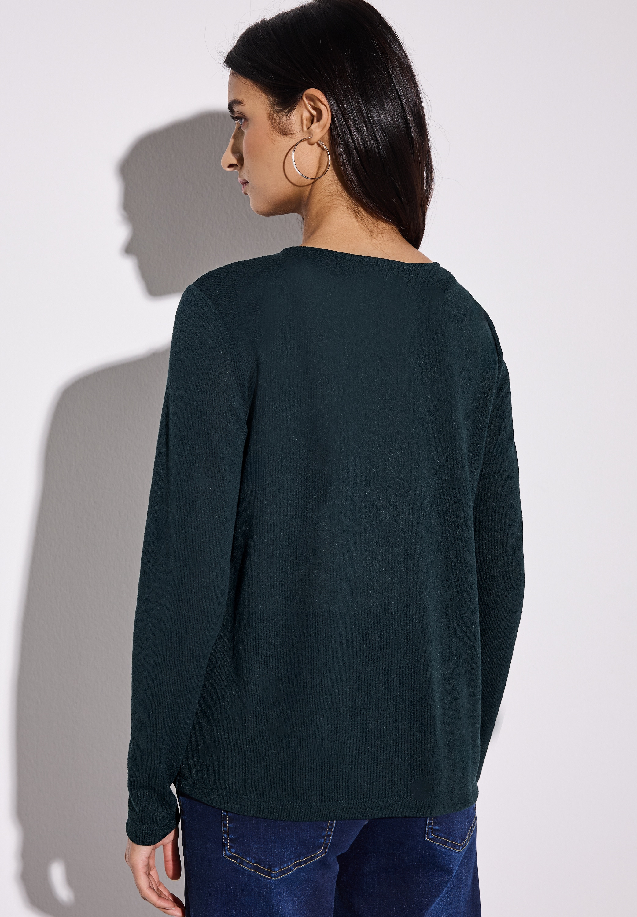 STREET ONE Shirtjacke »NETTE«, im Strick Look