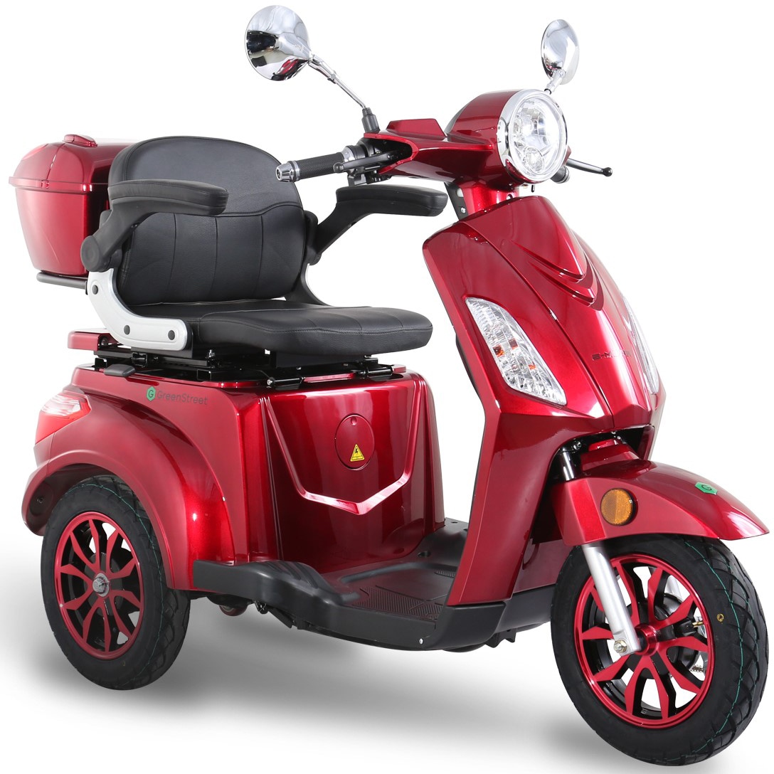 GREENSTREET Elektromobil "E-Mover", B:68cm H:111cm L:155cm, rot, Elektromobile, inkl. Topcase