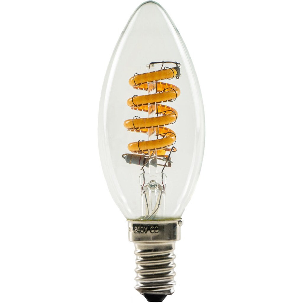 SEGULA LED-Leuchtmittel »LED Kerze Curved klar«, E14, Warmweiß