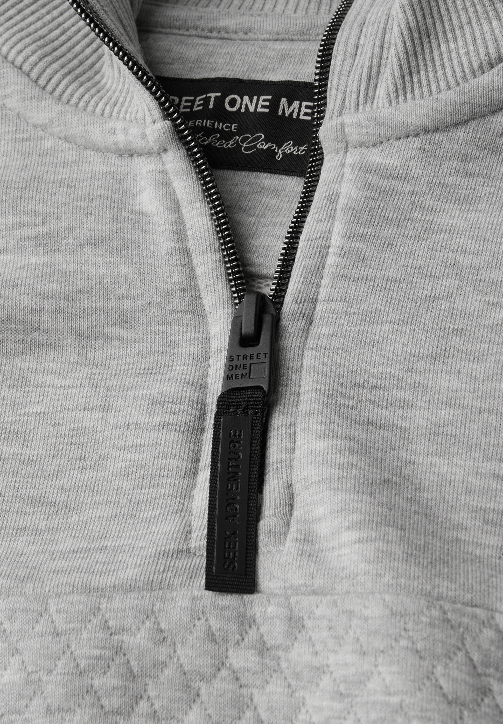 STREET ONE MEN Rollkragenpullover, mit Struktur-Muster