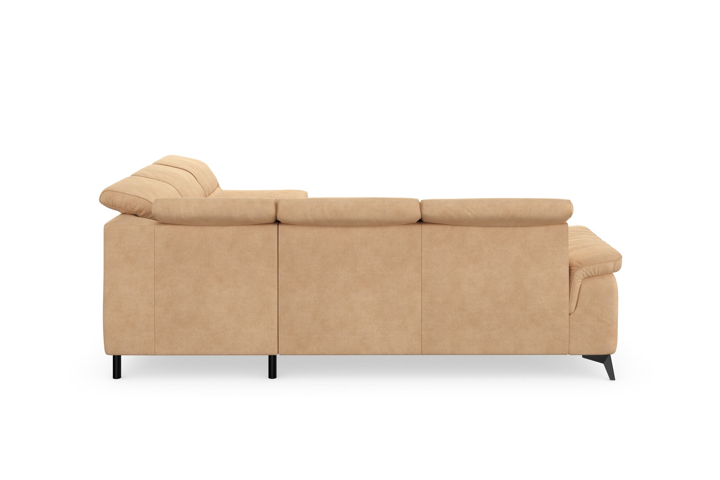 sit&more Ecksofa »Sinatra L-Form«, optinal mit Kopfteilverstellung und Armteilfunktion, Metallfüße