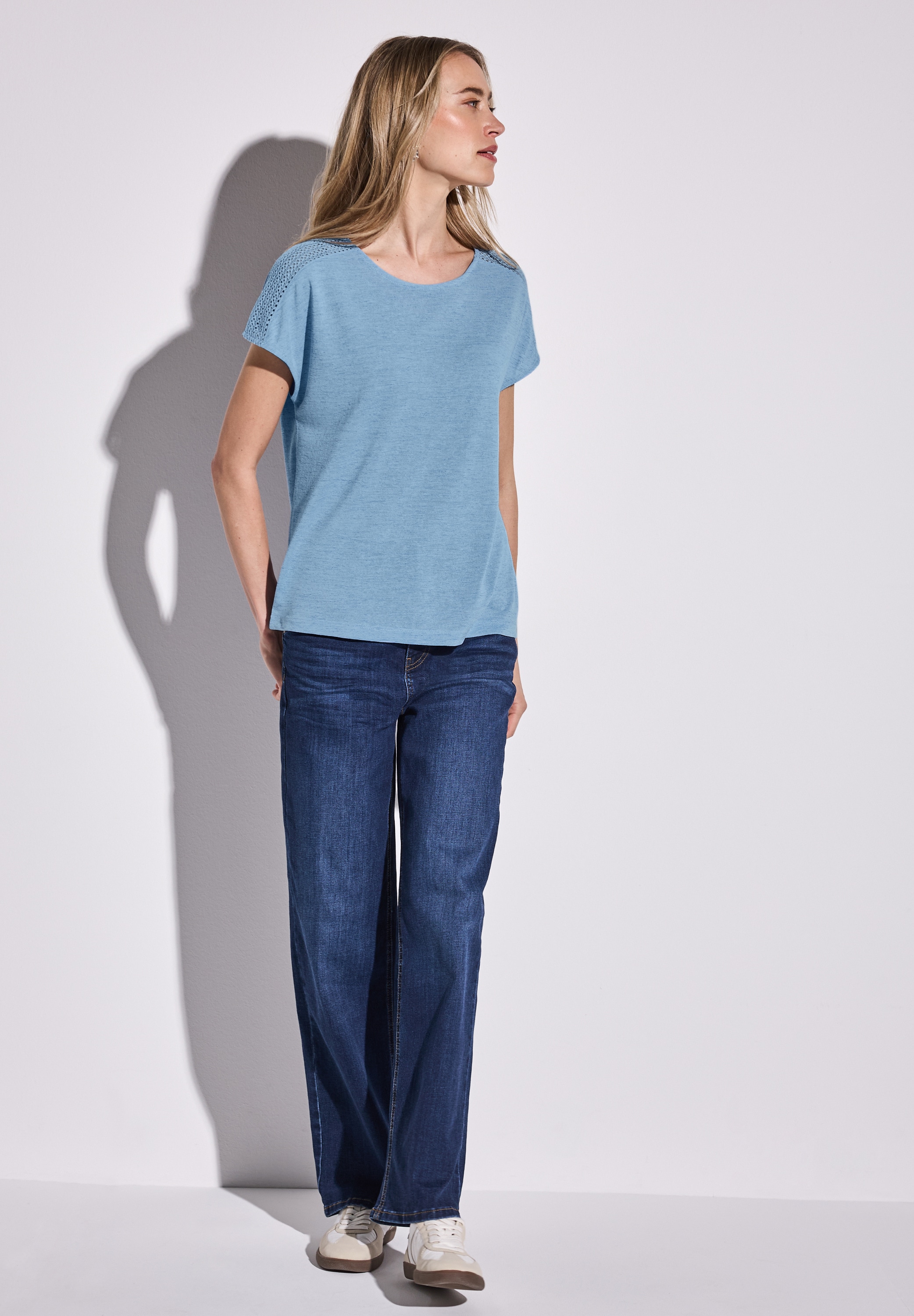 STREET ONE T-Shirt, mit U-Boot-Ausschnitt
