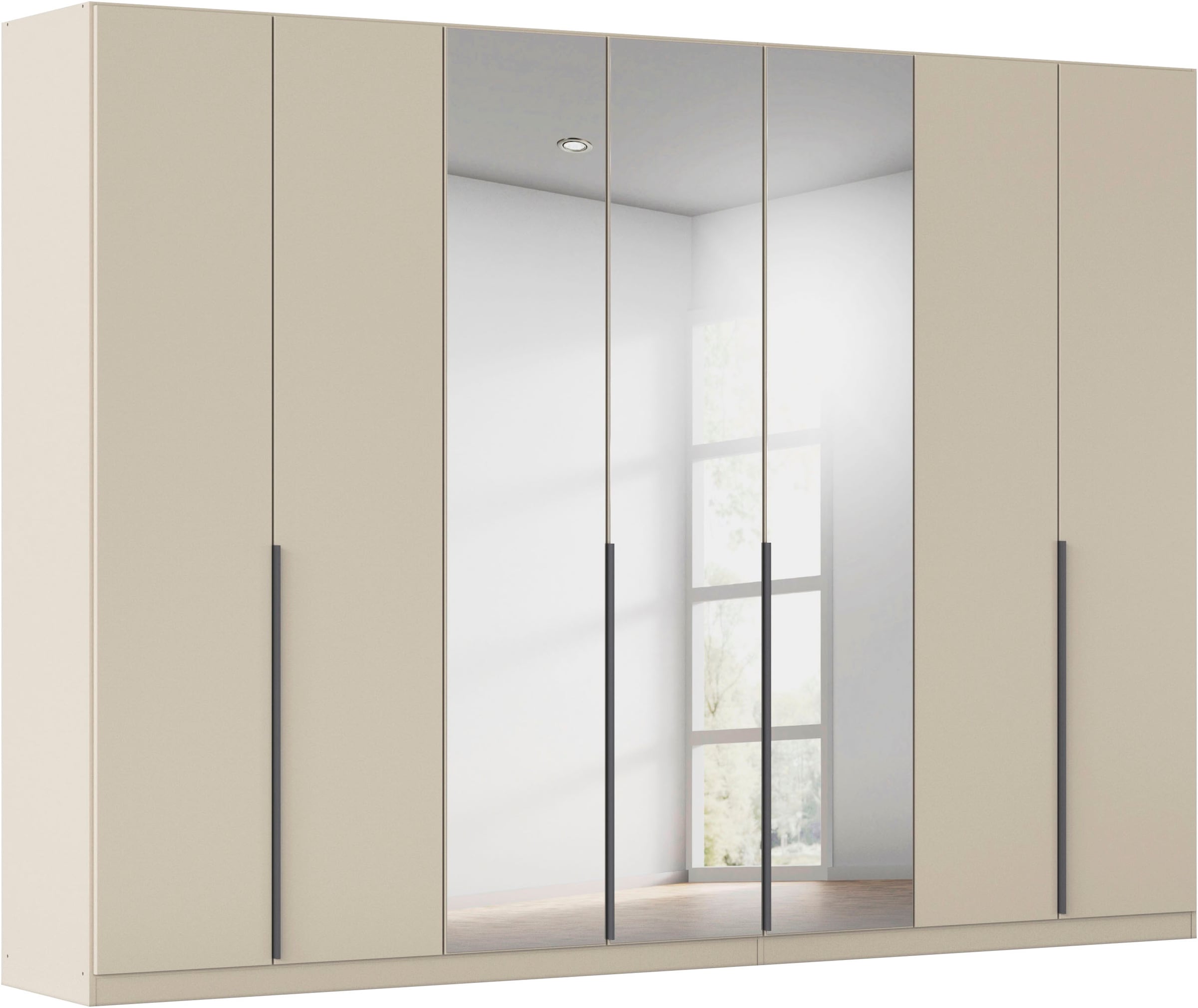 OTTO home Drehtürenschrank "Kleiderschrank Schrank Garderobe AGORDO mit Dekor- oder Hochglanzfront" in zwei Griff-Farben, Breiten 91-405 cm, durchdachte Innenausstattung, in 8 Breiten und 2 Höhen MADE IN GERMANY