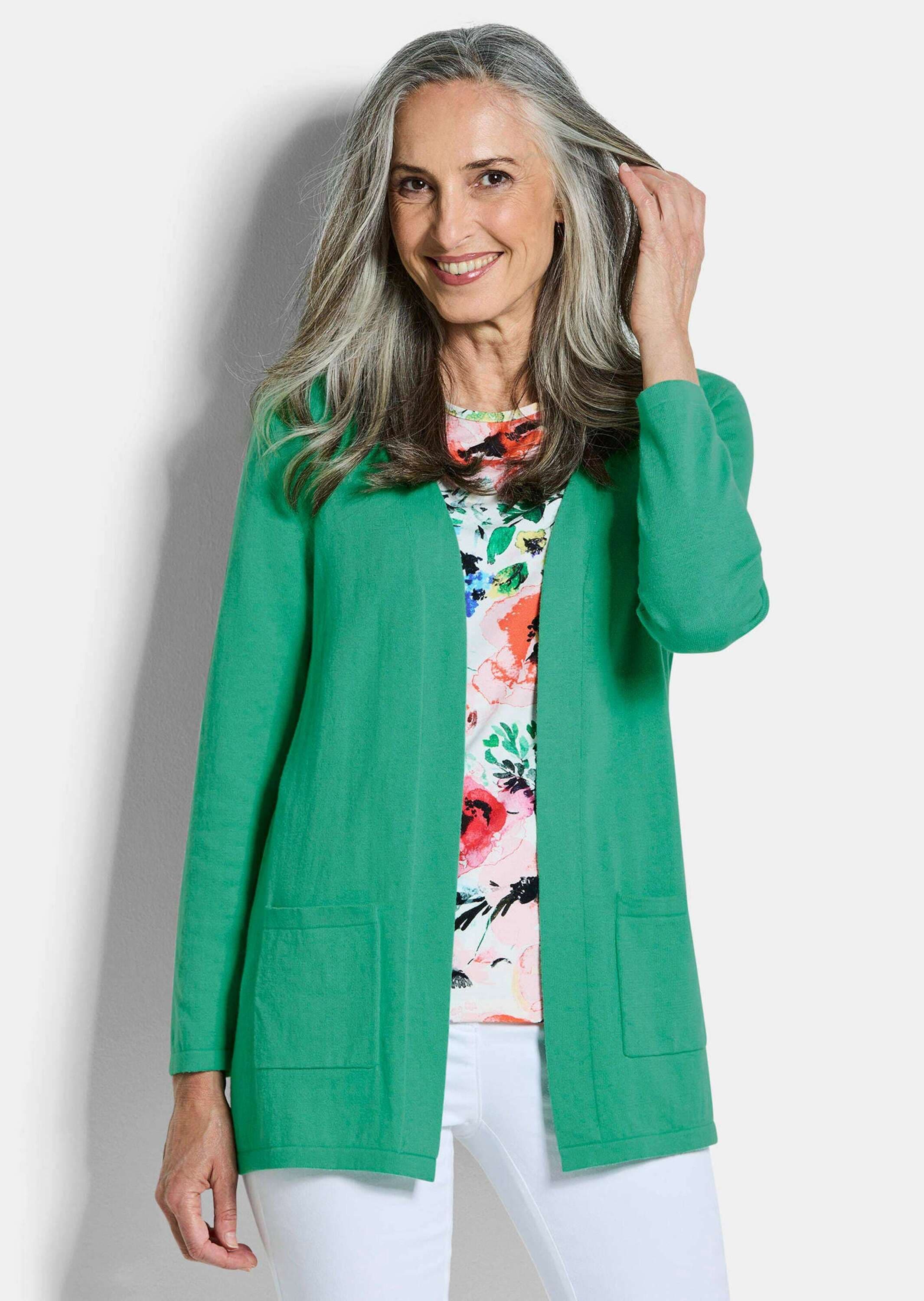 GOLDNER Strickjacke »Kurzgröße Elegante Strickjacke mit Kaschmir« mit Kaschmieranteil