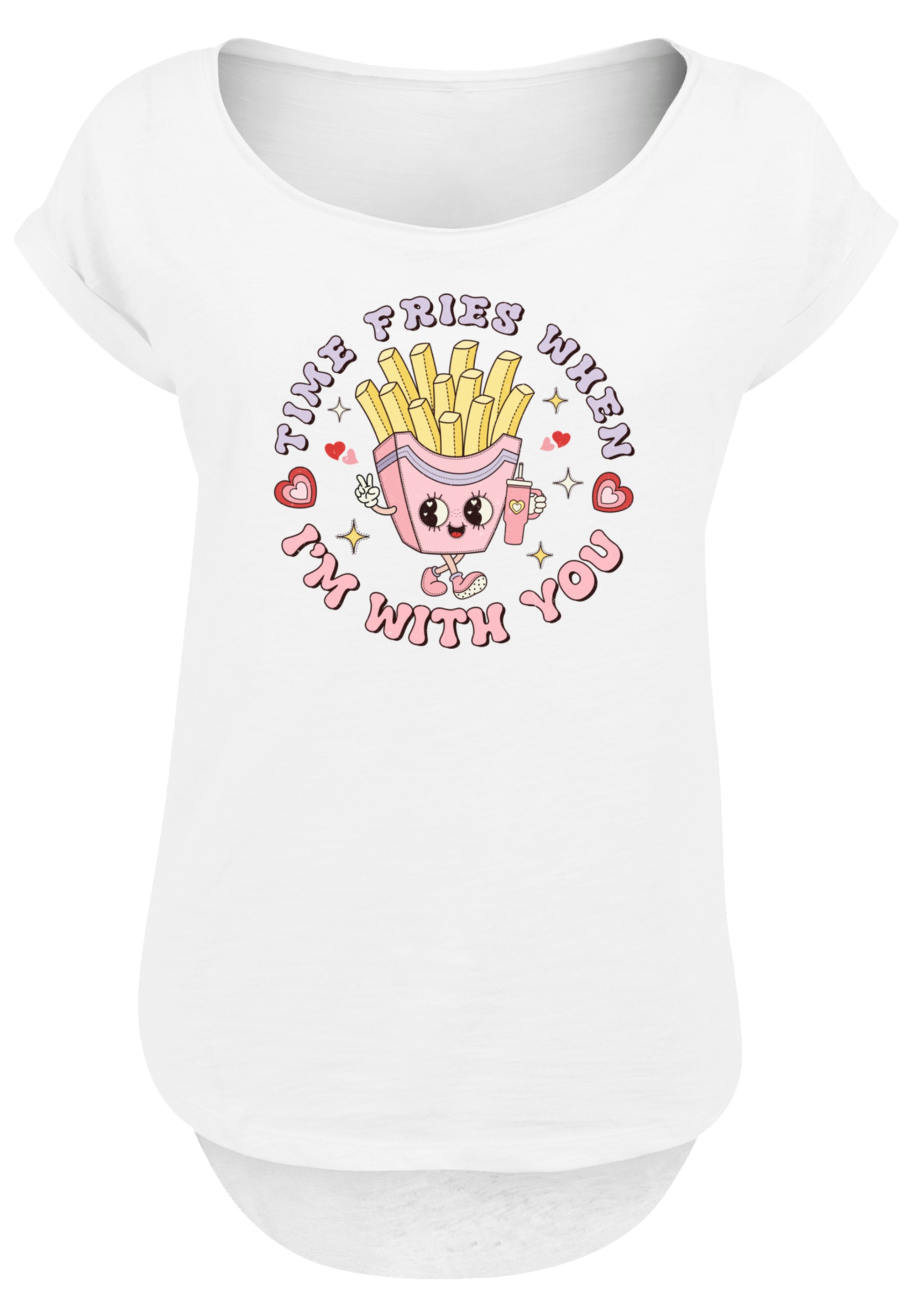 F4NT4STIC T-Shirt »Time Fries when I am with you Valentinstag«, Premium Qualität