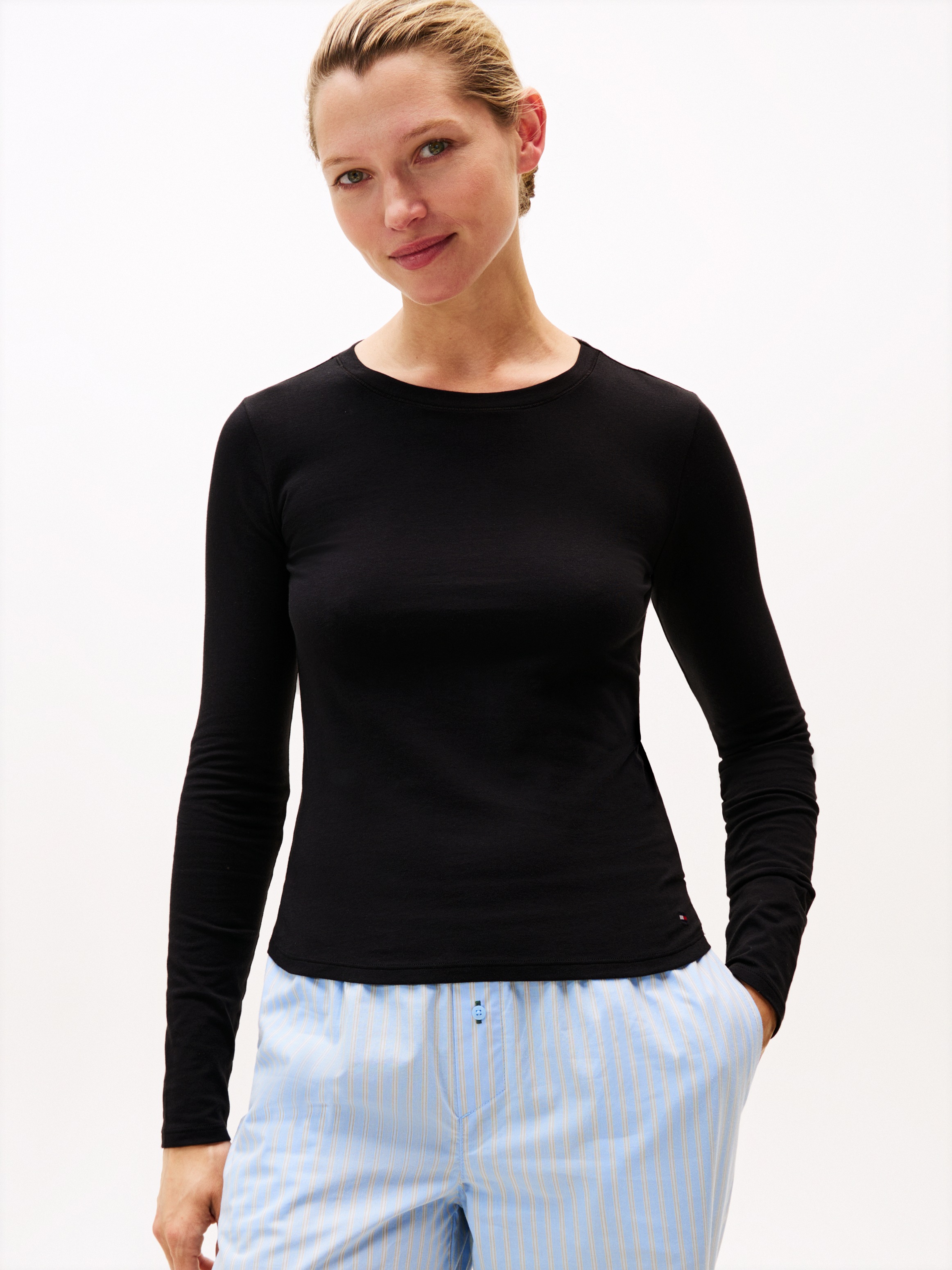 Tommy Hilfiger Underwear Langarmshirt, (Packung, 2 tlg.), Rundhalsausschnitt, regular fit