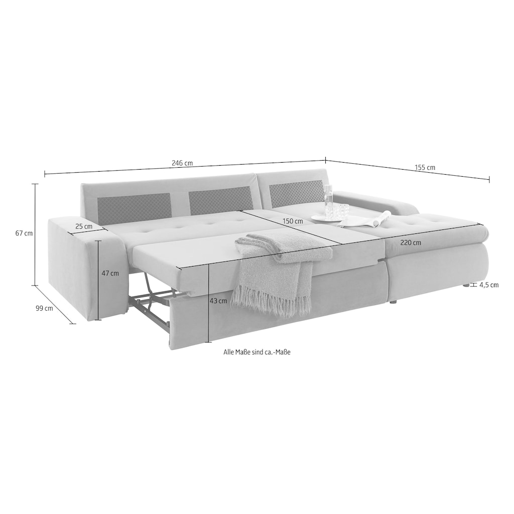 TRENDMANUFAKTUR Ecksofa