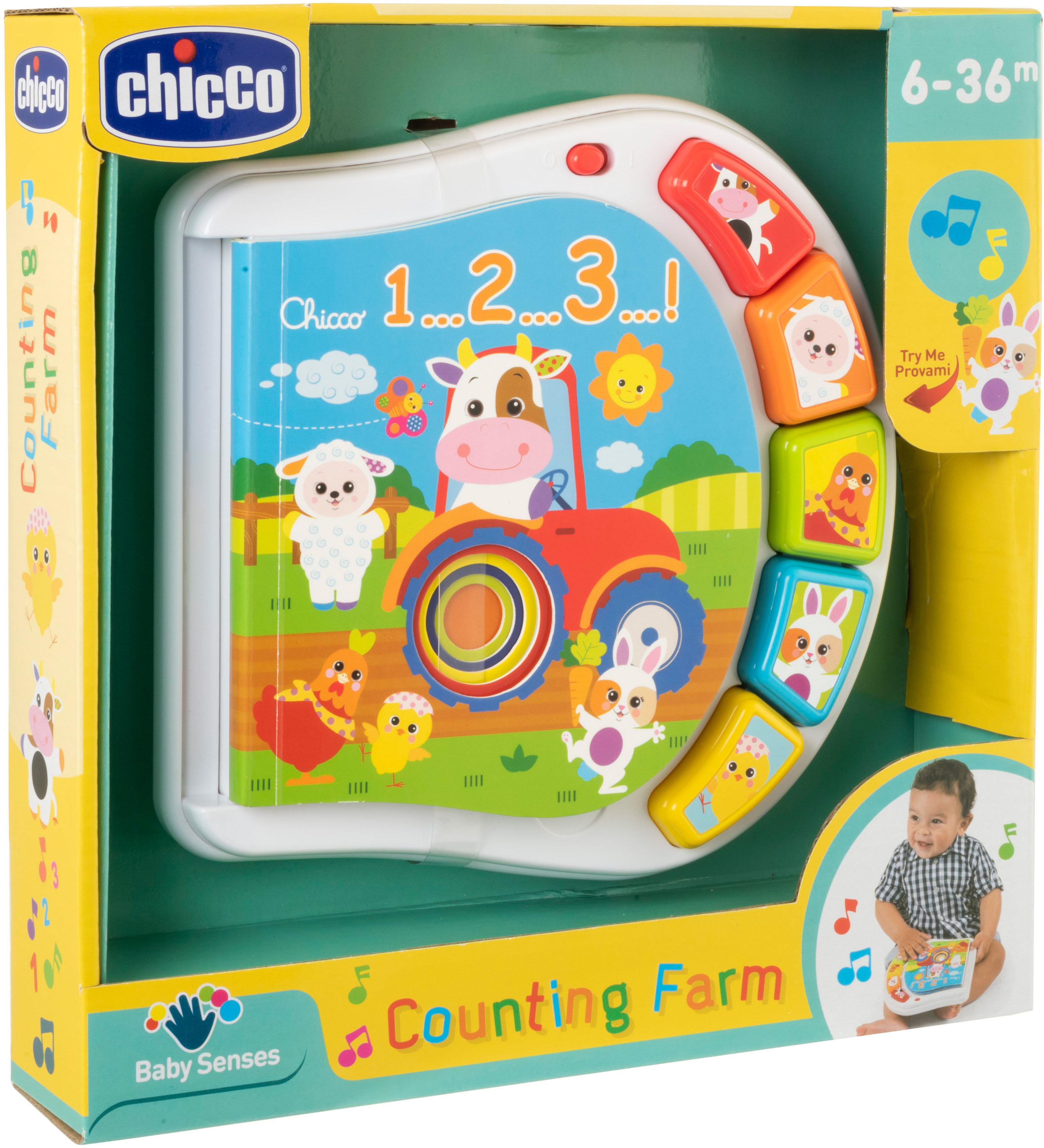 Chicco Lernspielzeug Zahlen Farmbuch Kinder bunt Einheitsgröße