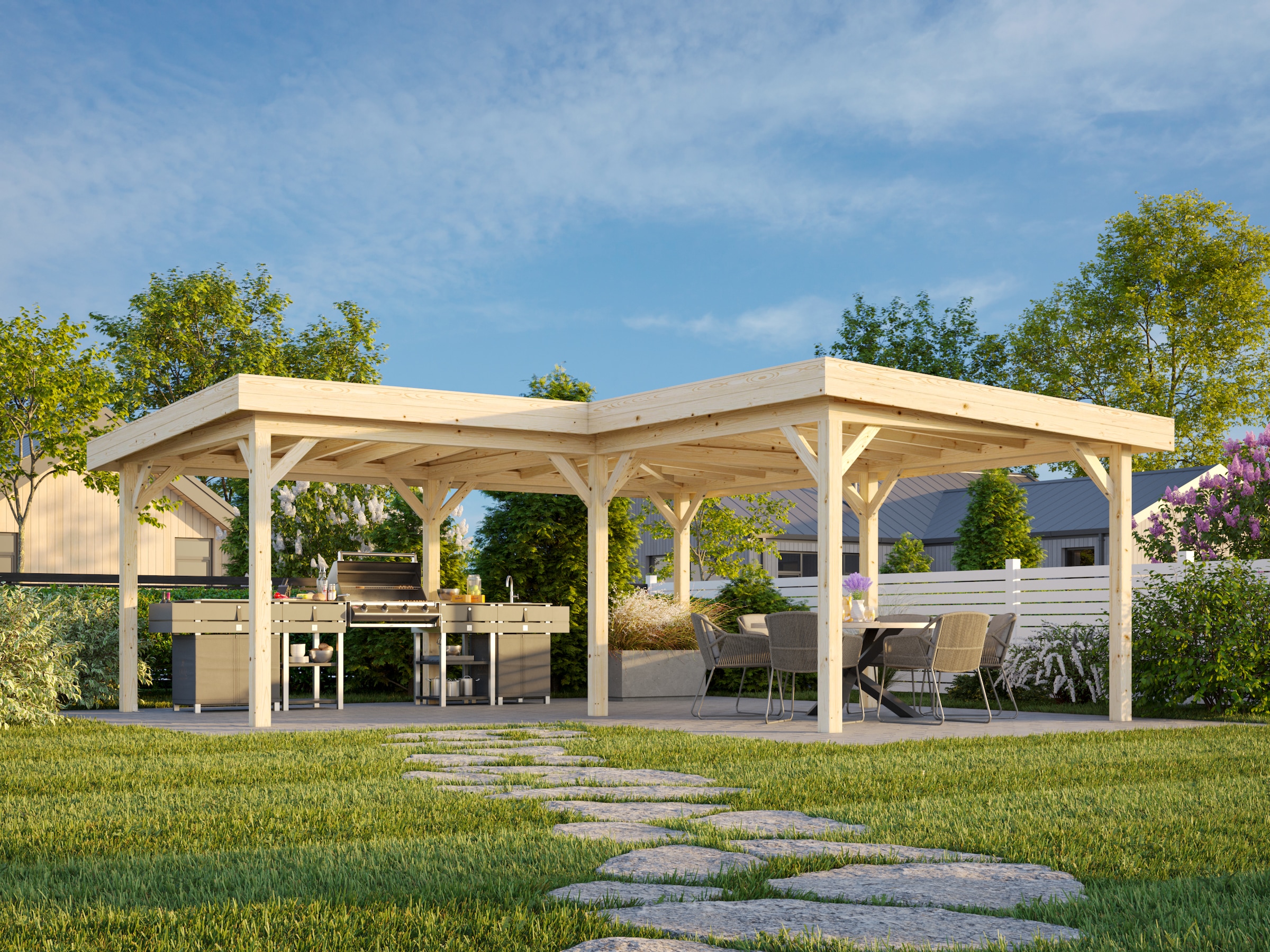 Palmako Holzpavillon »Lenna 24,9 m²« BxTxH: 628x628x245 cm