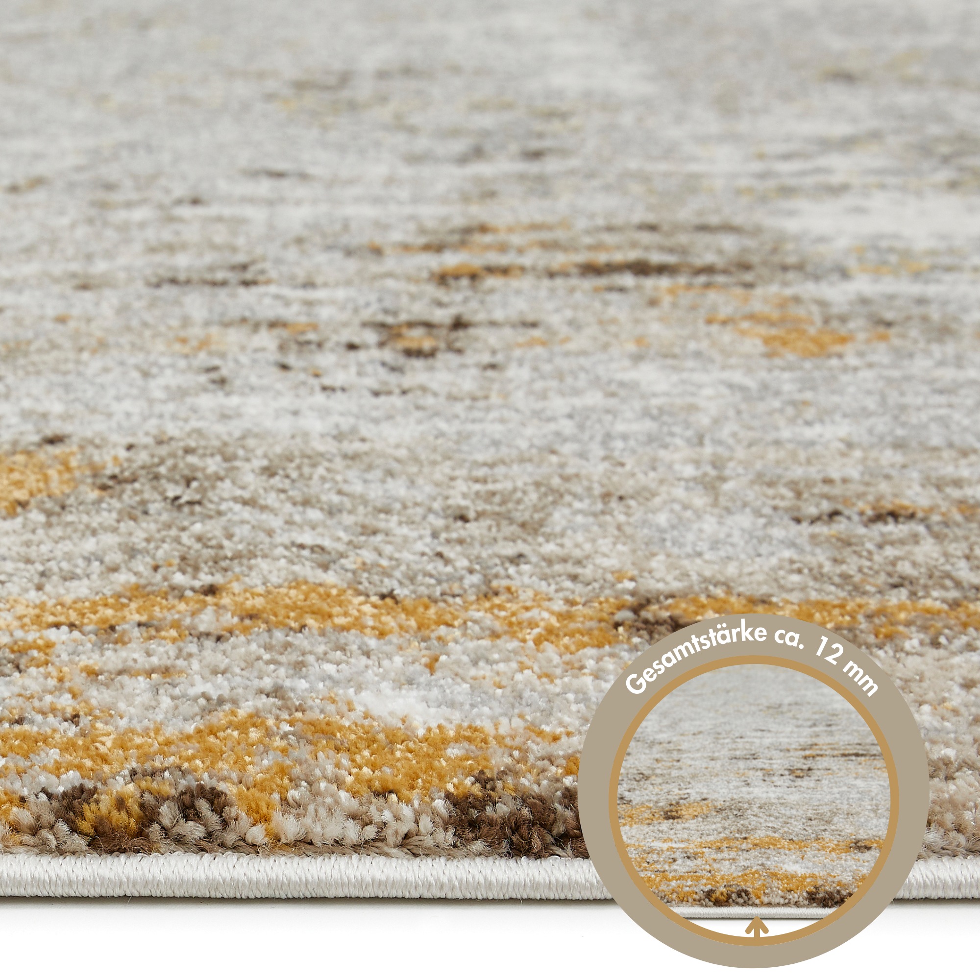 LUXOR living Teppich »Montreal«, oval, 12 mm Höhe, Kurzflor, modernes Design, Wohnzimmer, Schlafzimmer