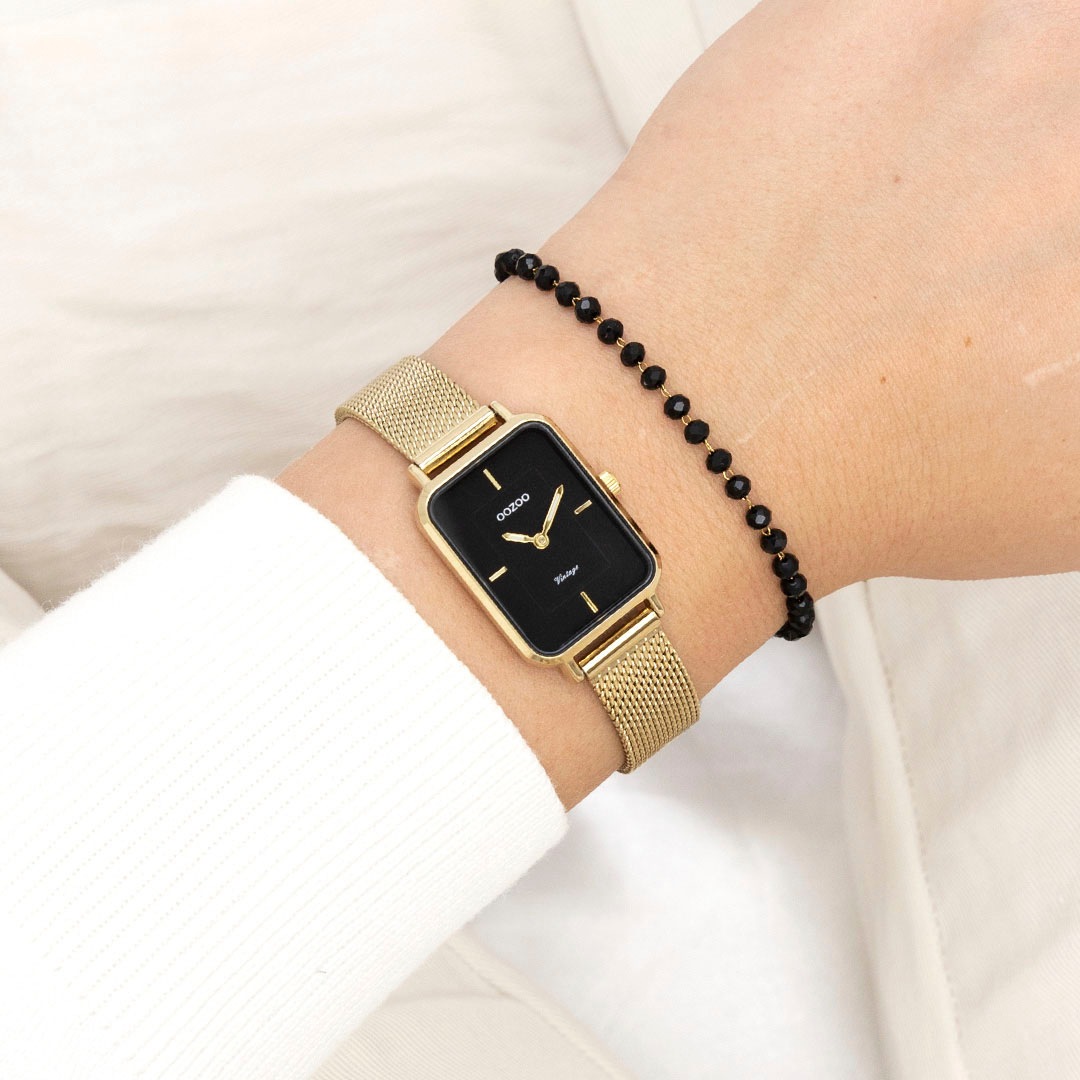 OOZOO Quarzuhr, Armbanduhr, Damenuhr, Edelstahlarmband, analog