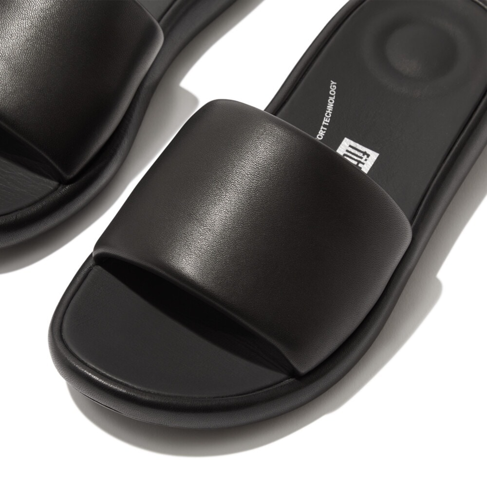 Fitflop Pantolette »IQUSHION D-LUXE PADDED LEATHER SLIDES«, Sommerschuh, Schlappen mit breiter Bandage