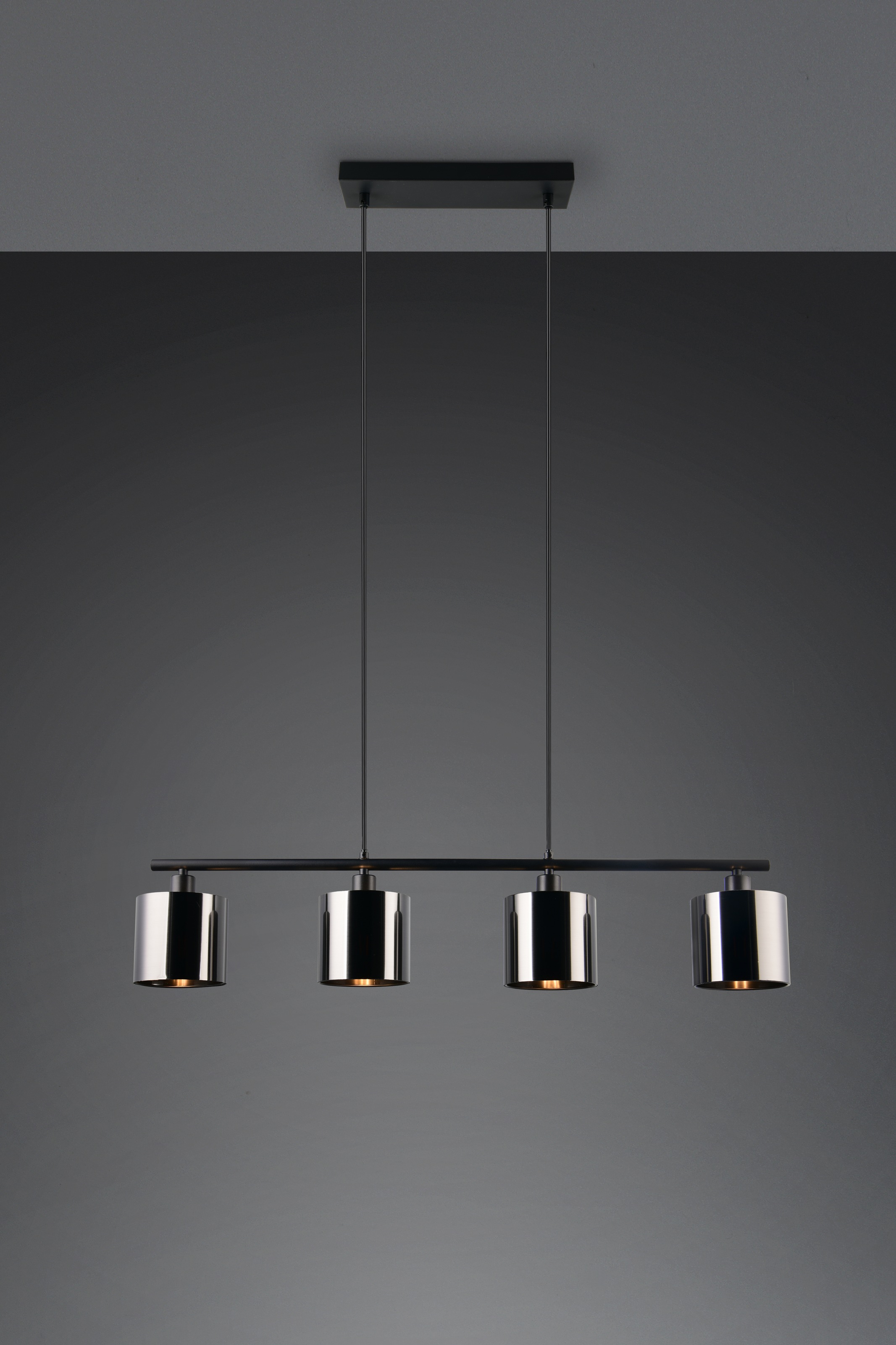 REALITY Leuchten Pendelleuchte »JASON, ohne Leuchtmittel Hängelampe Esstisch 4-flammig, 4xE14 max 10W« E14 1 Stk. warmweiß - kaltweiß höhenverstellbar max 150cm, mit semi-transparenten Kunststoff-Schirmen