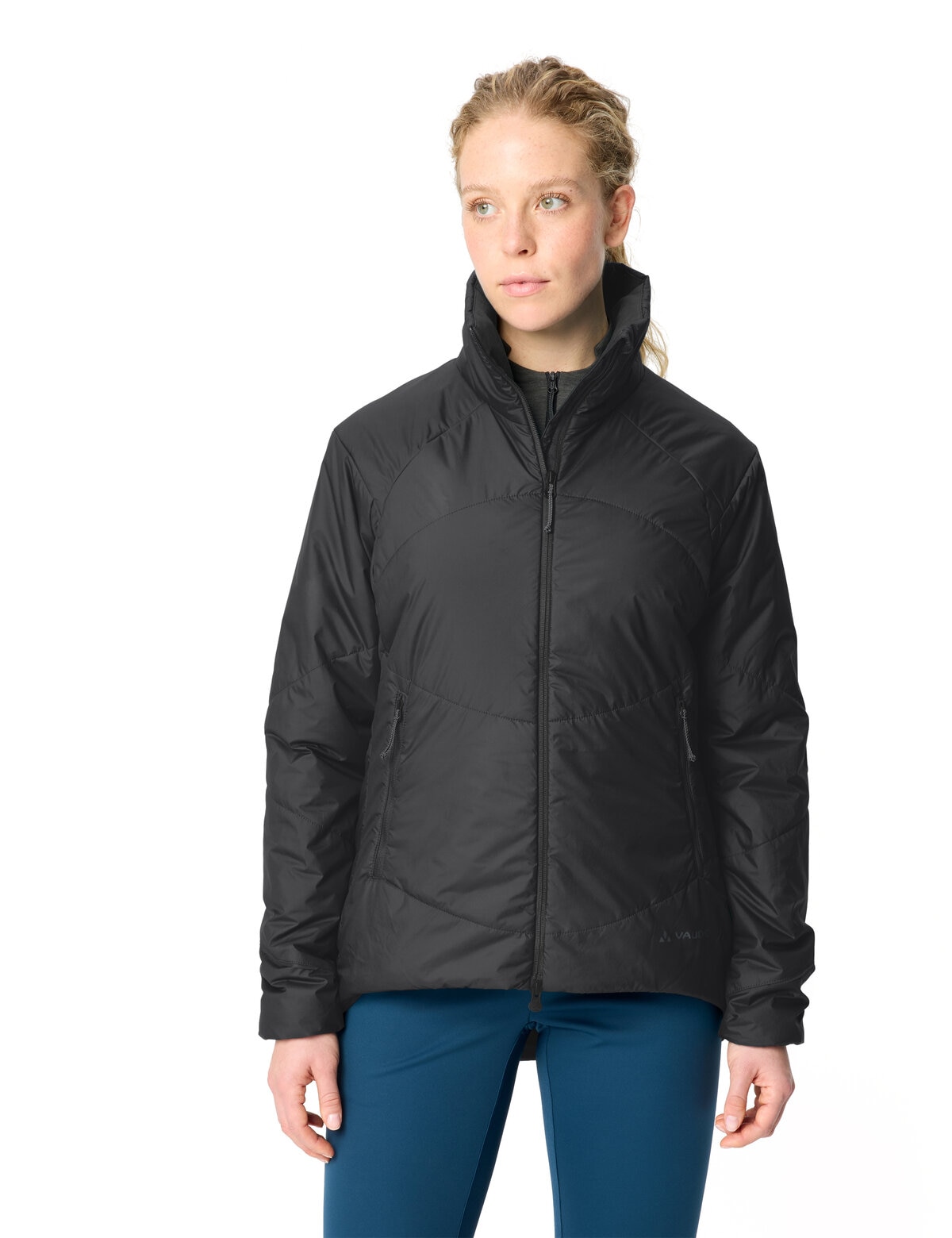 VAUDE Fahrradjacke "WOMENS WINTRY INSULATION JACKET" sportlicher Stil, mit PrimaLoft-Wattierung, hoher Stehkragen