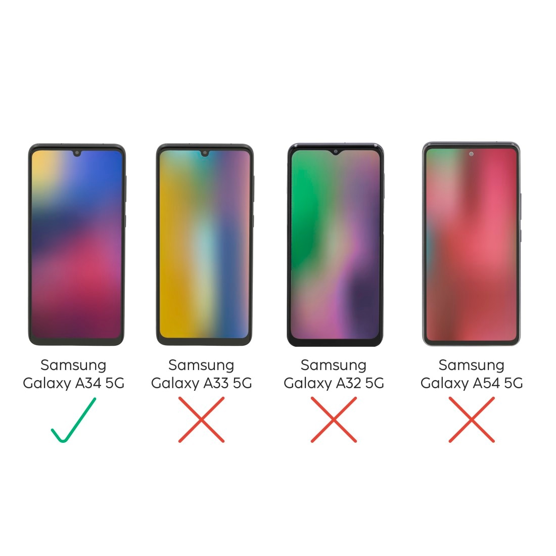 Hama Displayschutzglas »Schutzglas-Set für Samsung Galaxy A34 5G, 3 Stück«