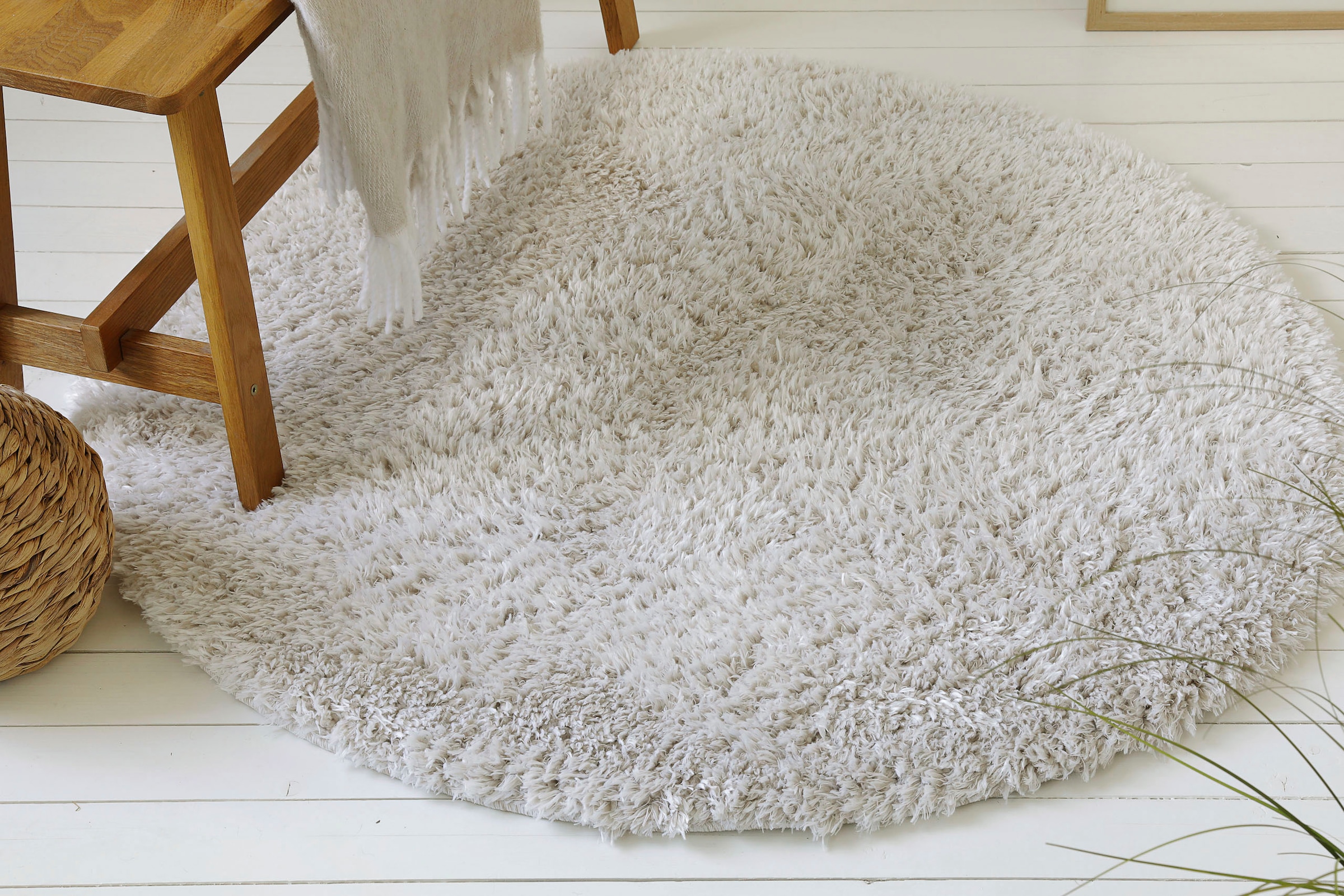 OTTO home Hochflor-Teppich "Josetta" rund 50 mm Höhe Langflor, Shaggy, dich günstig online kaufen