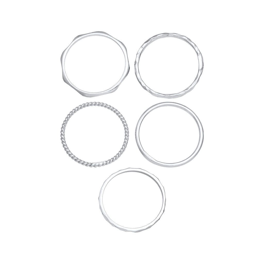 Elli Ring-Set »Stapelring Stacking Boho Set (5 tlg.) Silber«